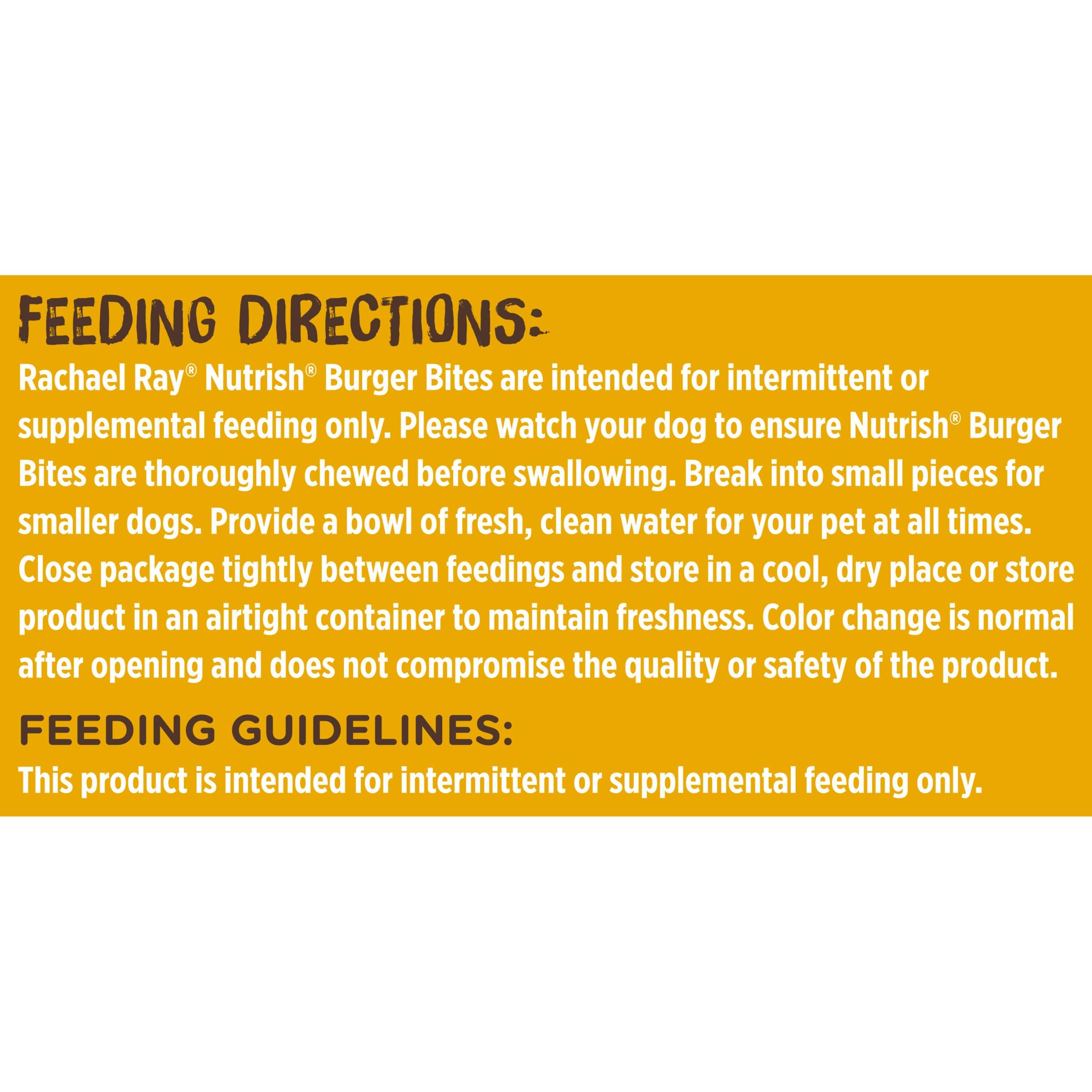 Nutrish Rachael Ray Burger Bites Beef Recipe with Bison Dog Treats, 30 oz. Bag