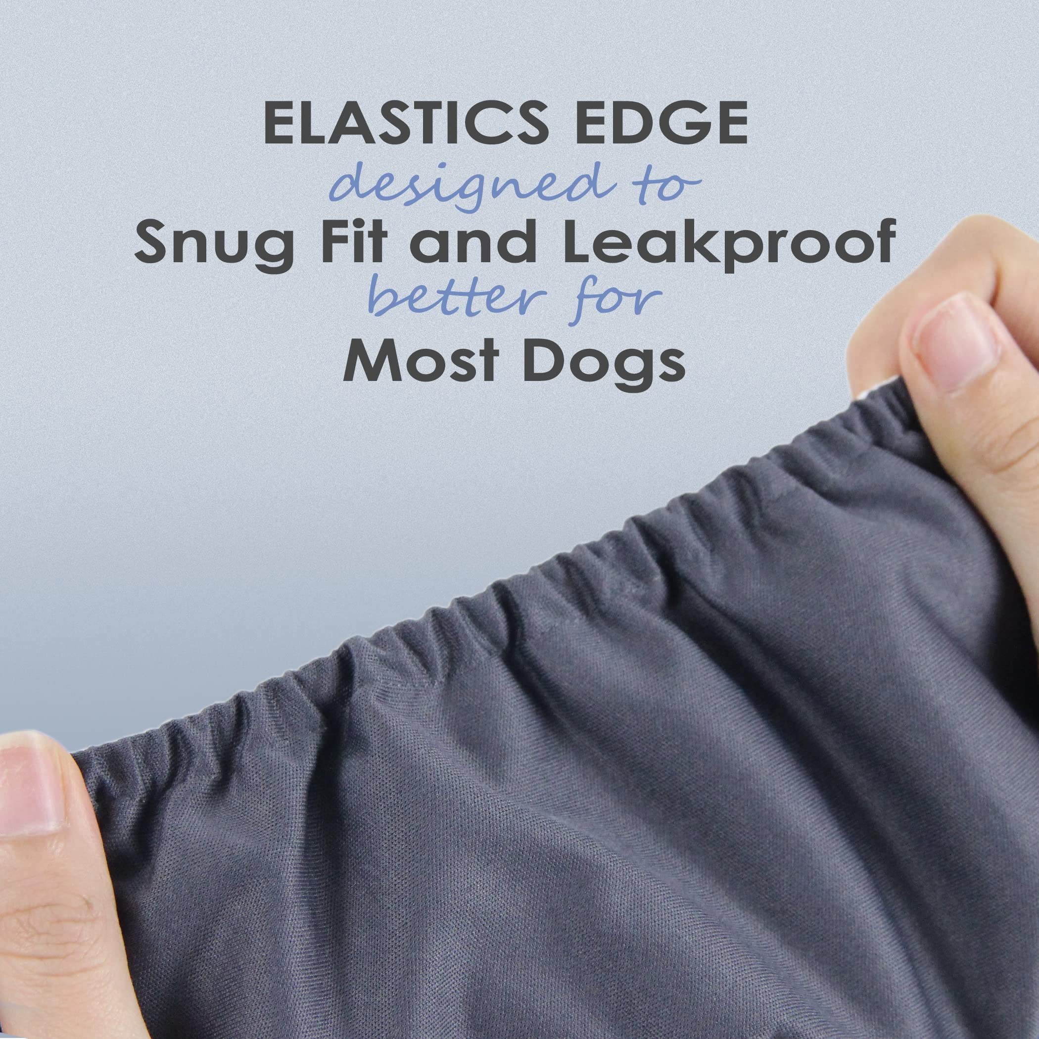 wegreeco Washable Male Dog Belly Band - Pack of 3, XX-Large (28" to 33"), Polyester, Stylish Black, Charcoal, Navy