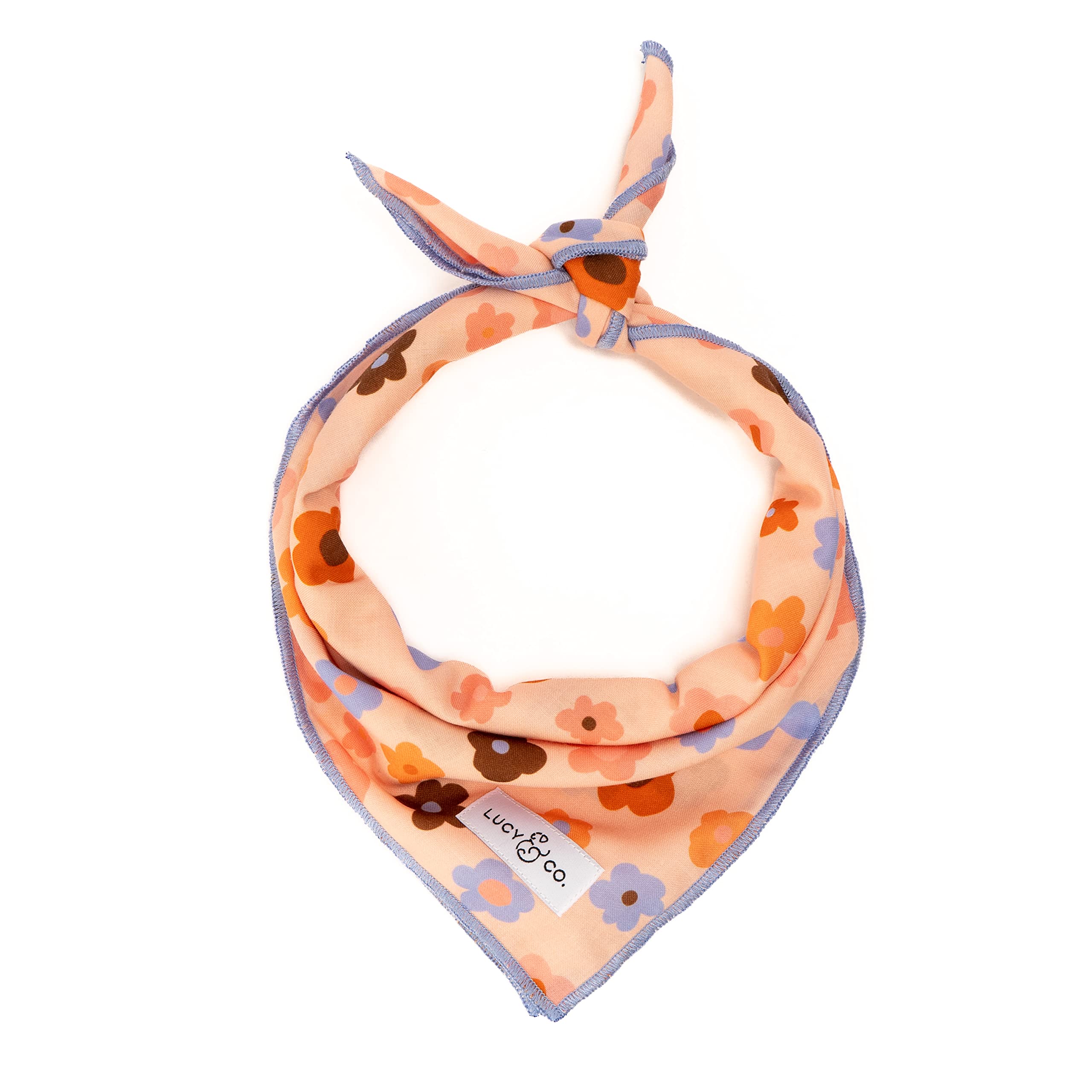 Lucy & Co. Let'S Groove Bandana - Durable Comfortable Dog Bandana - Machine Washable - Designer Puppy Accessory - Large Purple C