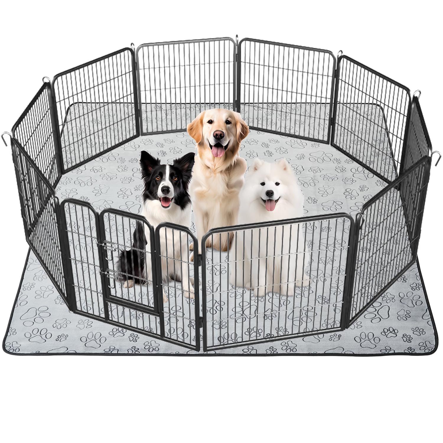 Qeils Reusable Puppy Pads, Washable Pee Pads For Dogs, Waterproof Non Slip Wee Wee Pad, Absorbent And Leakproof Training Mats For Potty, Crate, Playpen, Bed, Sofa, 72'X 72'