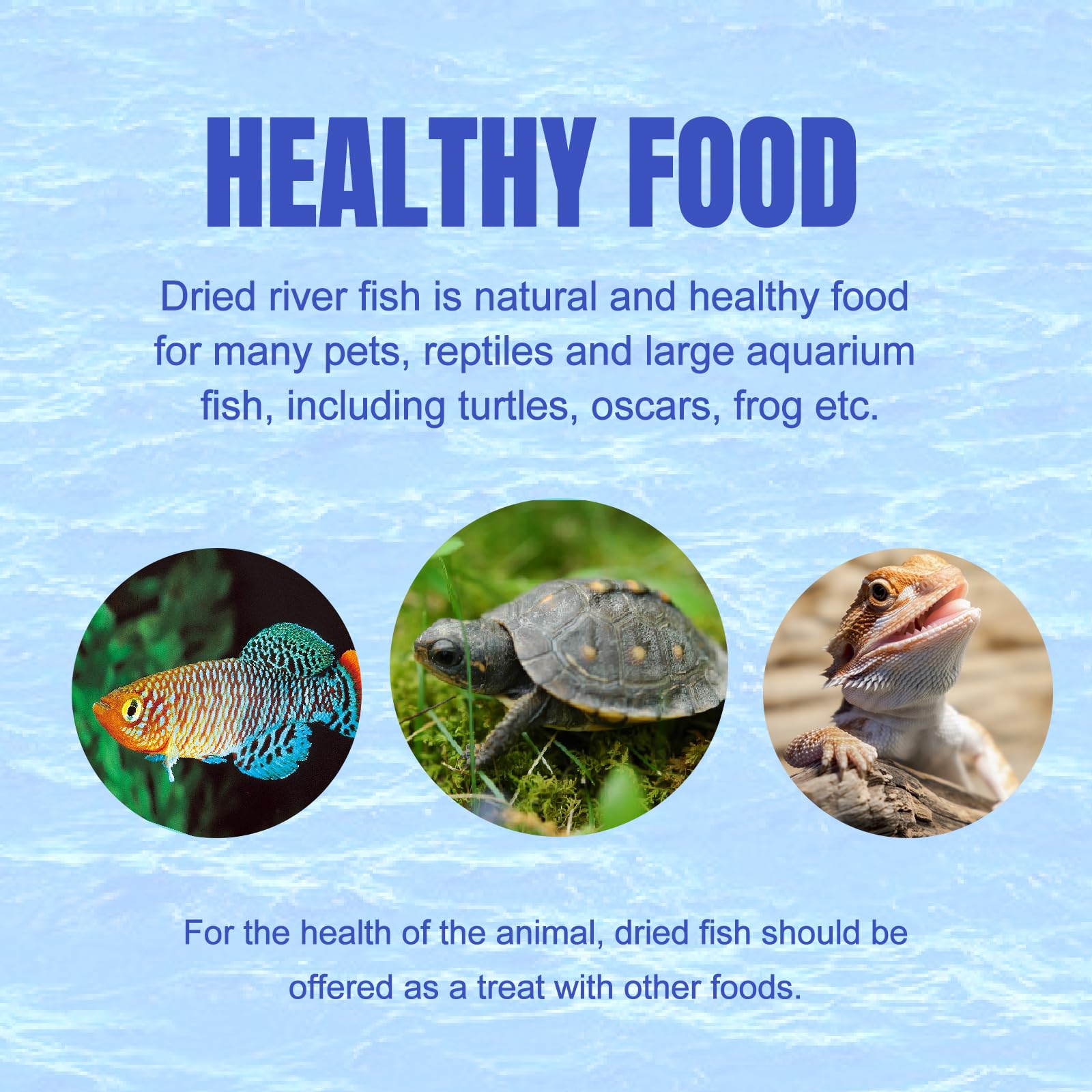 Amzey Dried River Fish 2.3 oz - Natural Food for Turtles, Reptiles & Tropical Fish