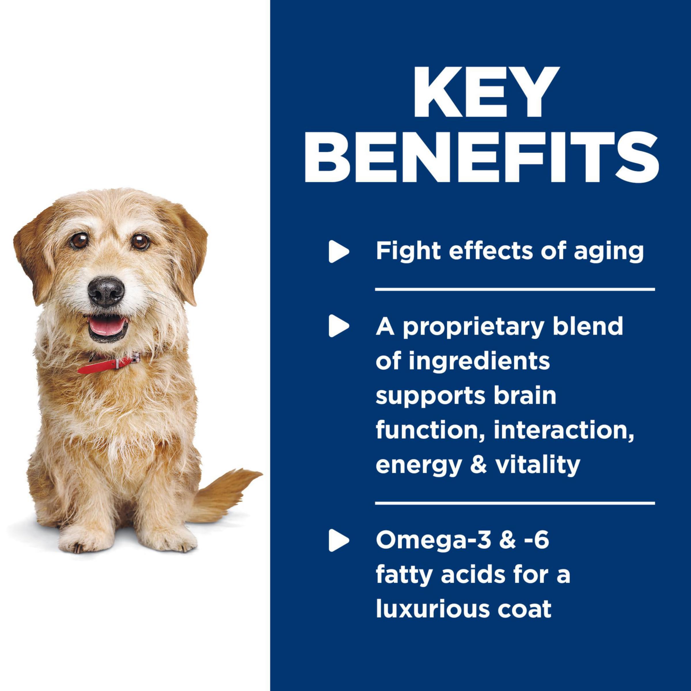 Hills Science Diet Senior Vitality Adult 7+ Small & Mini Breeds Wet Dog Food, Salmon & Vegetable Stew, 5.5 oz. Cans, 24-Pack