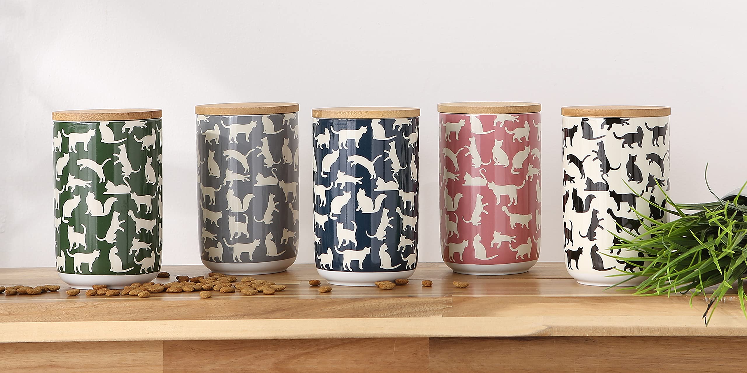 DII Cats Meow Navy  Ceramic Treat Canister
