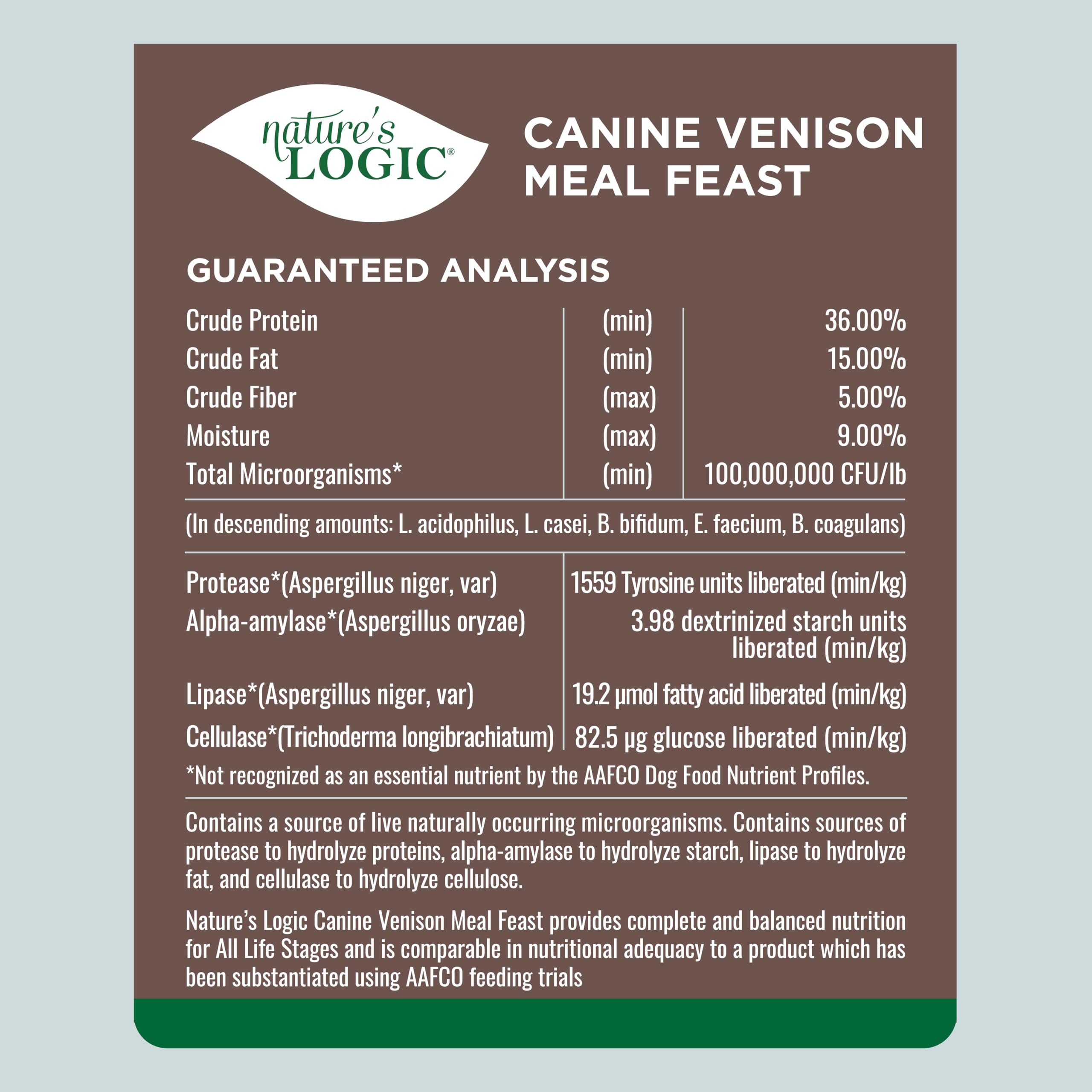NatureS Logic Venison Dry Dog Food, 4.4-Pound Bag
