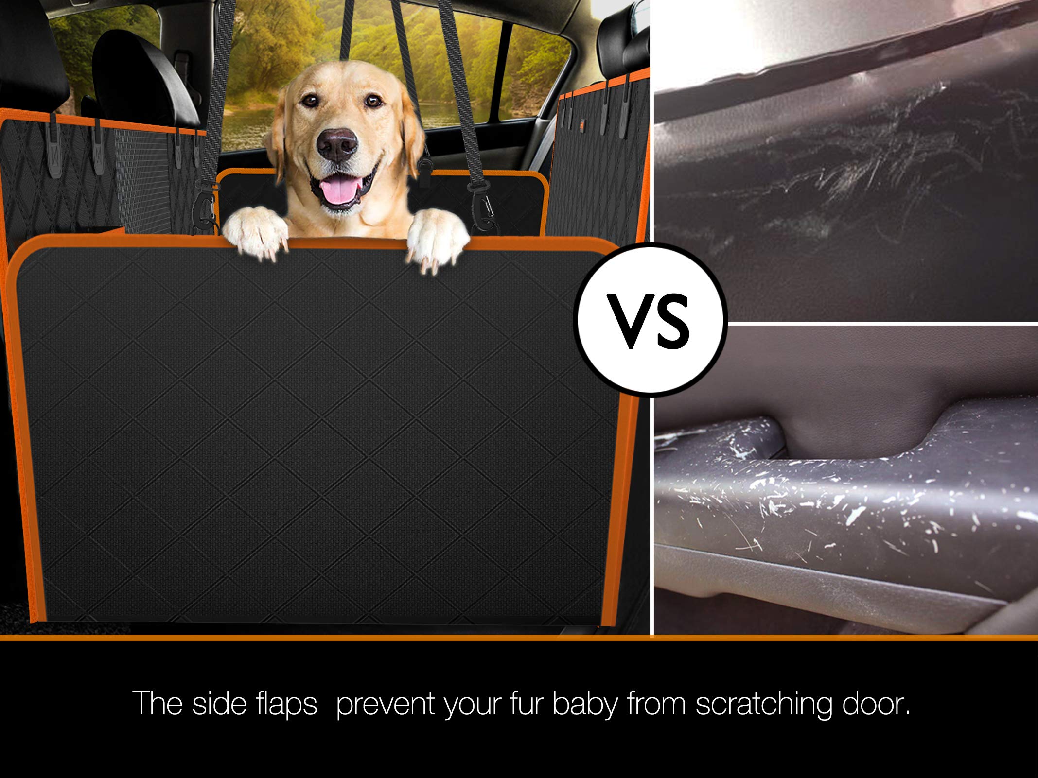 iBuddy XXL Dog Seat Cover for Trucks - Waterproof Black Hammock for Dodge Ram 1500 - Durable & Machine Washable