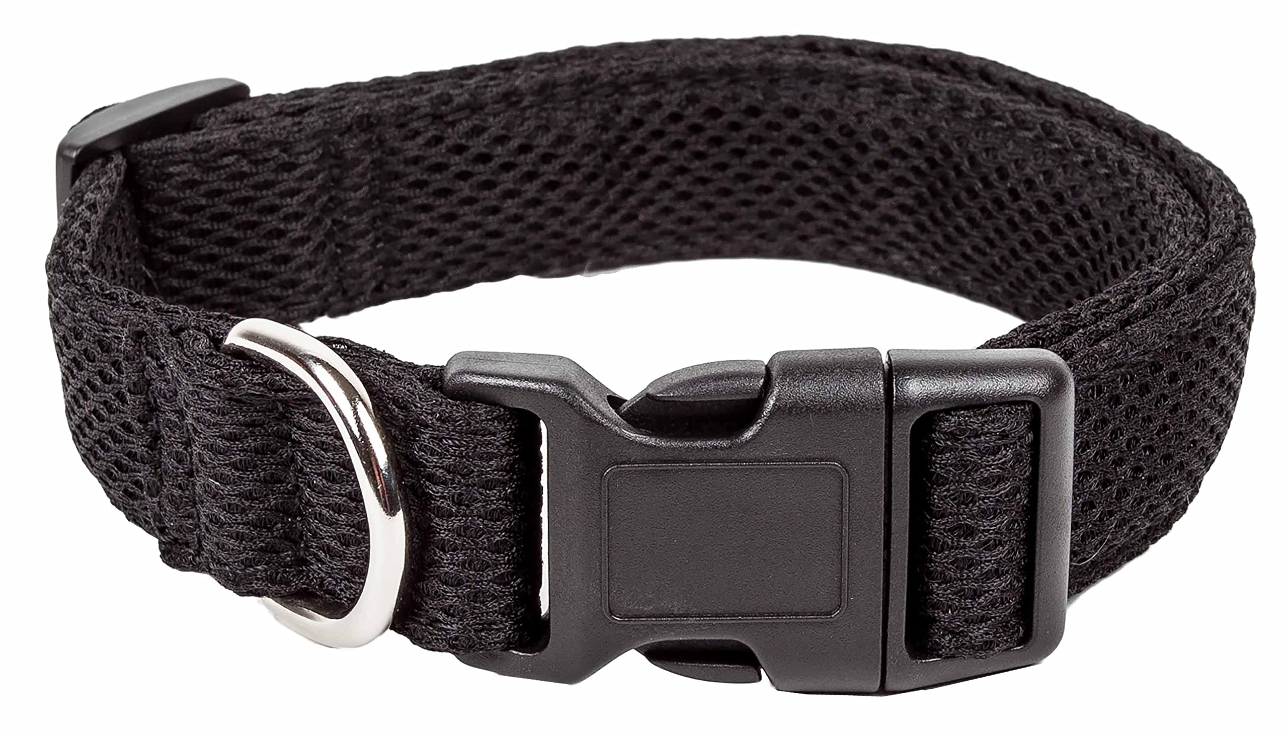 Pet Life        'Aero Mesh' Dual Sided Comfortable And Breathable Adjustable Pet Collar - Mesh Dog Collar With Stainless Stell D
