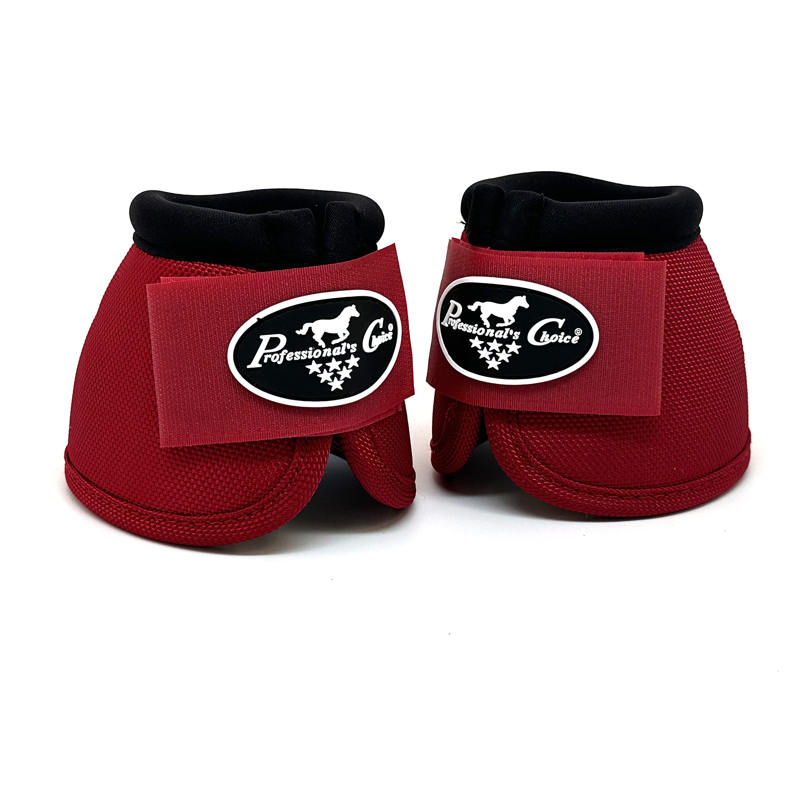 Professionals Choice Equine Ballistic Hoof Overreach Bell Boot, Pair (X-Large, Crimson Red)