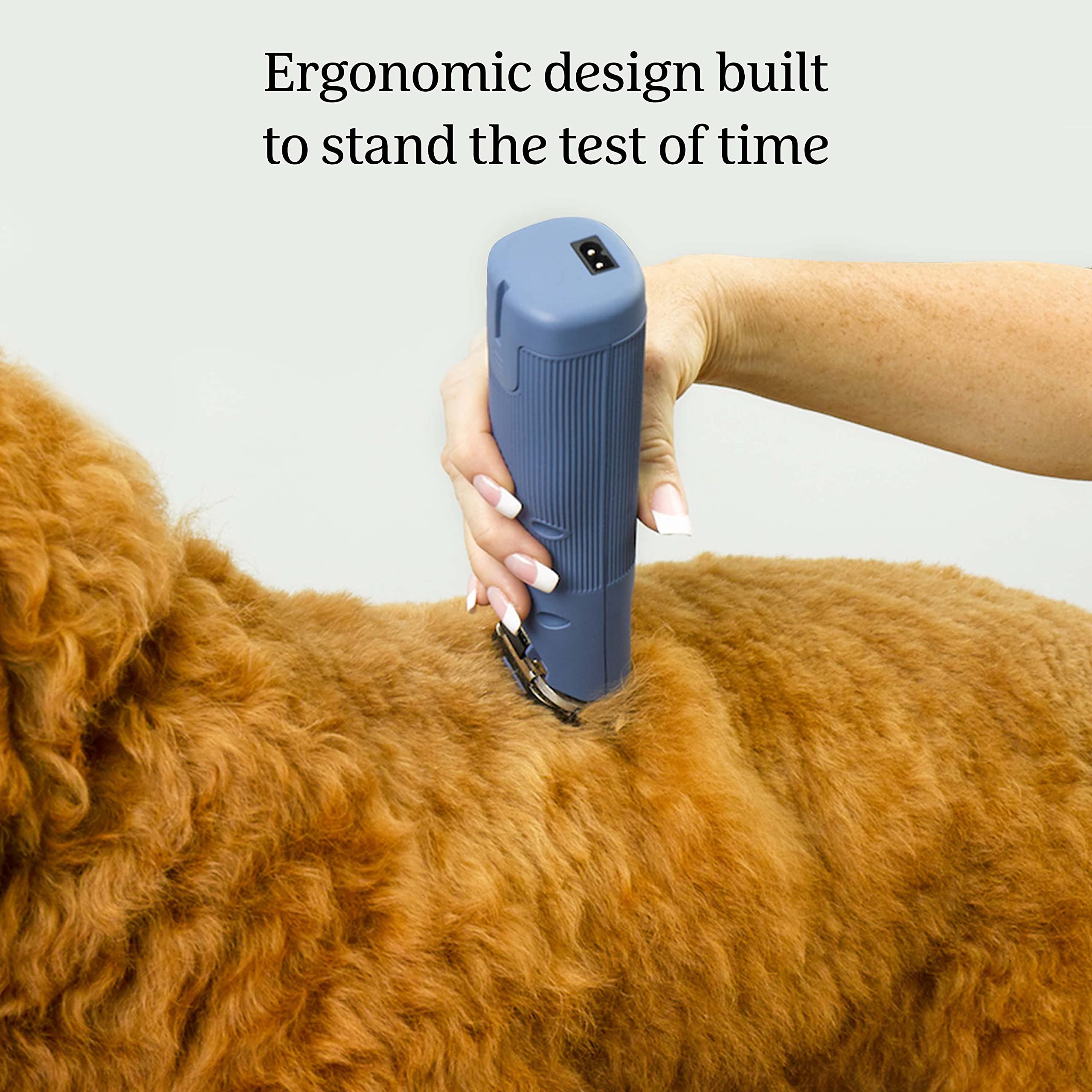 Oster Professional Cordless Turbo A5 Animal Clipper, Lithium-Ion Battery, Stainless Steel Blade, Blue, Model 2143767