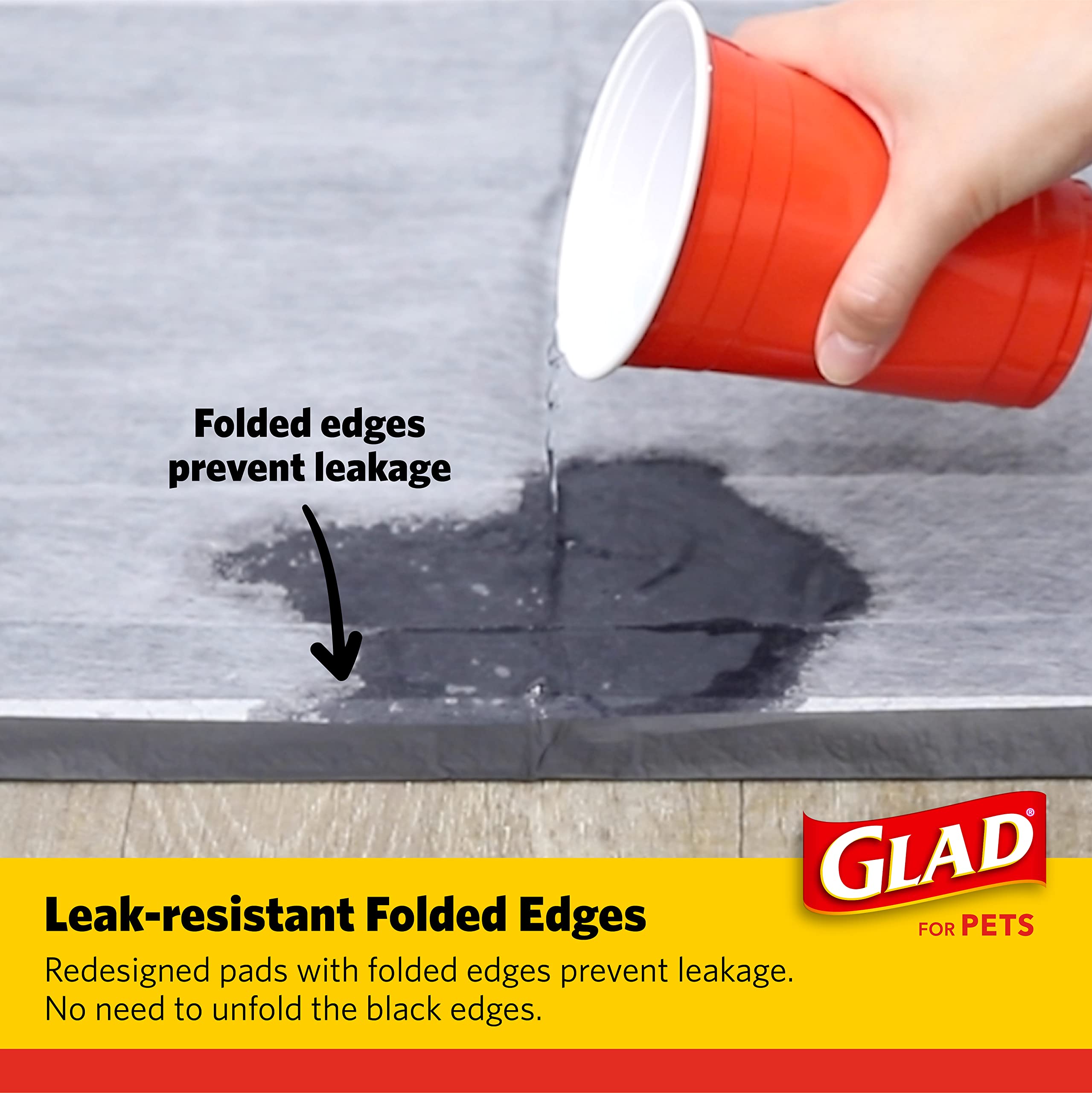 Glad for Pets Black Charcoal Puppy Pads, 14 Count - Absorb & Neutralize Urine Instantly, Improved Quality Puppy Pee Pads