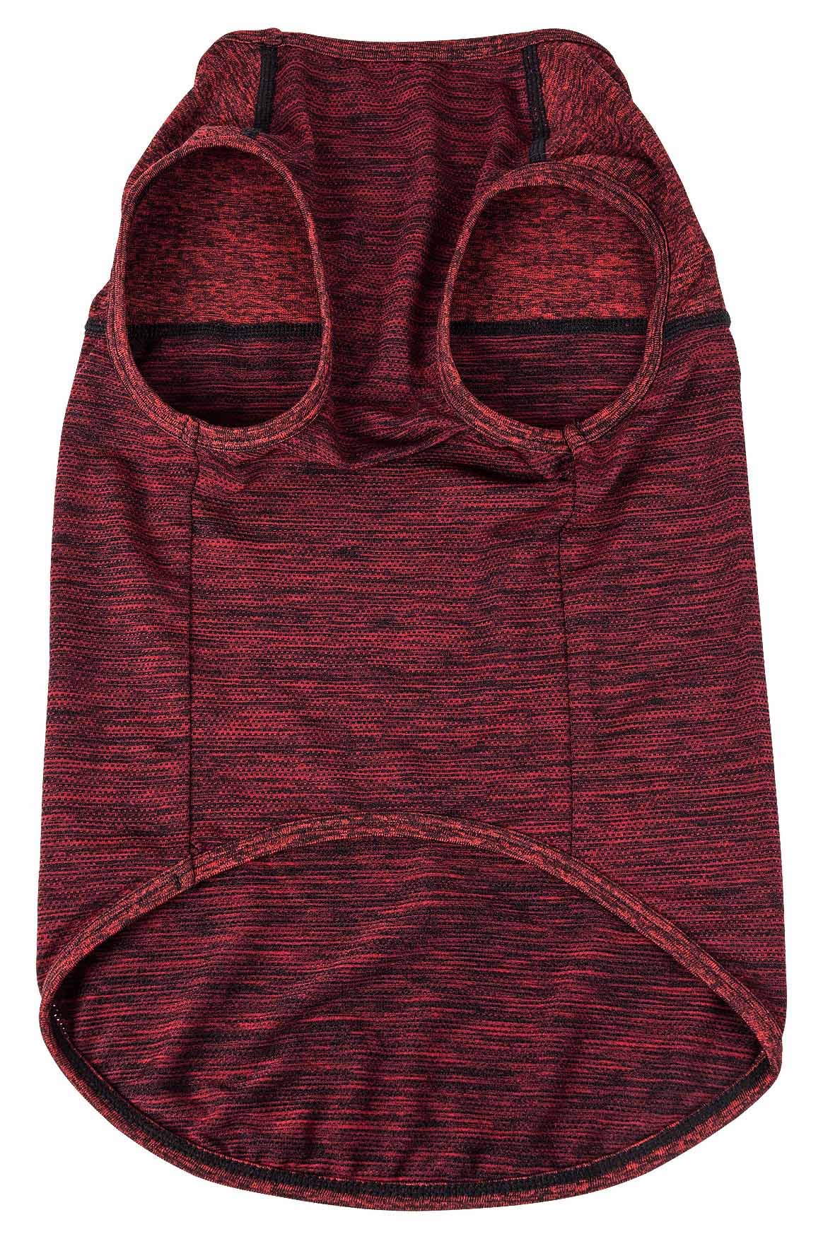 Pet Life Active 'Aero-Pawlse' Heathered Quick-Dry And 4-Way Stretch-Performance Dog Tank Top T-Shirt(D0102H7Lt3V.)