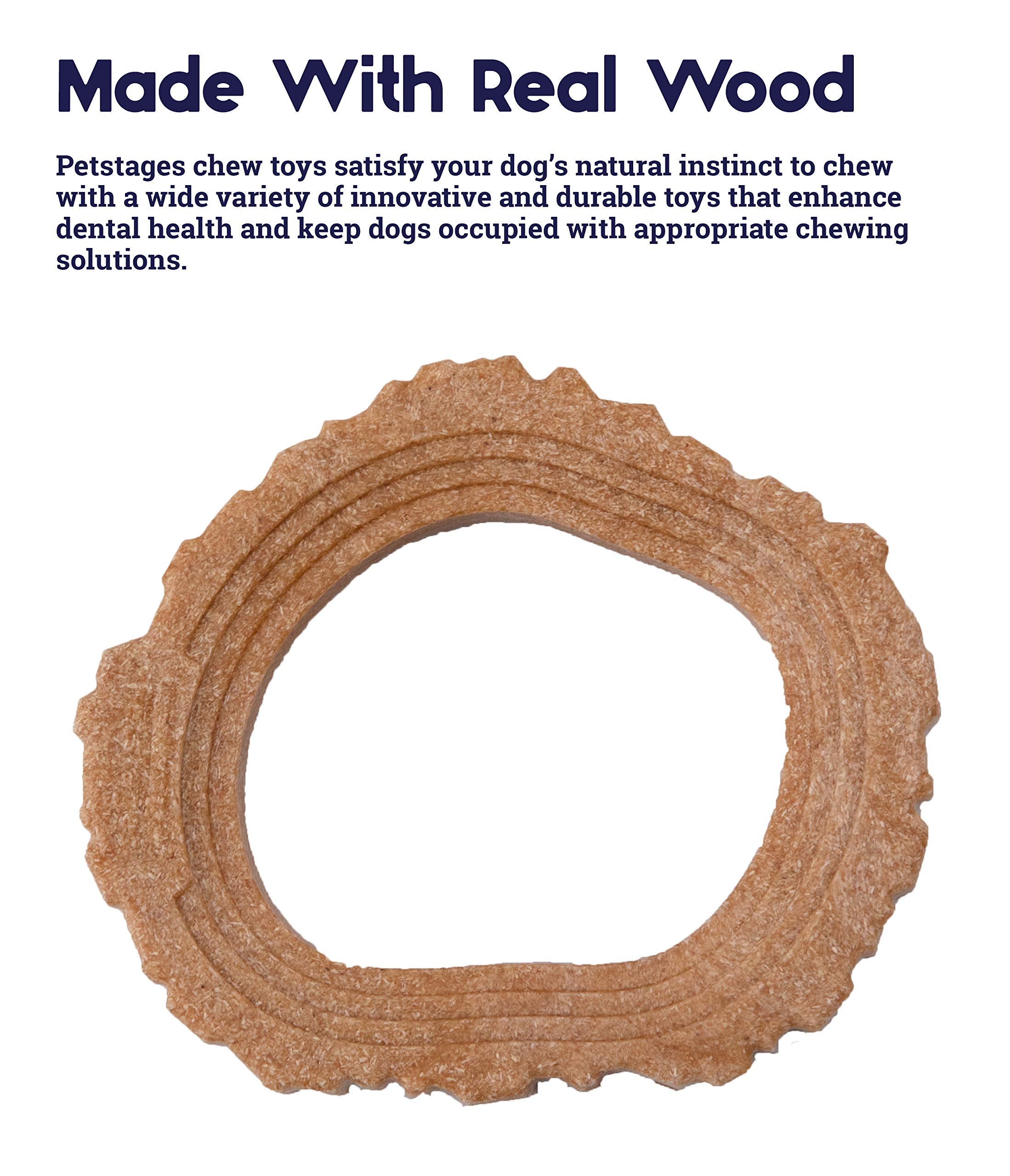 Petstages Dogwood Ring Dog Chew Toy, Small - Durable Wood Material, Model 67820, Ideal for Small Dogs
