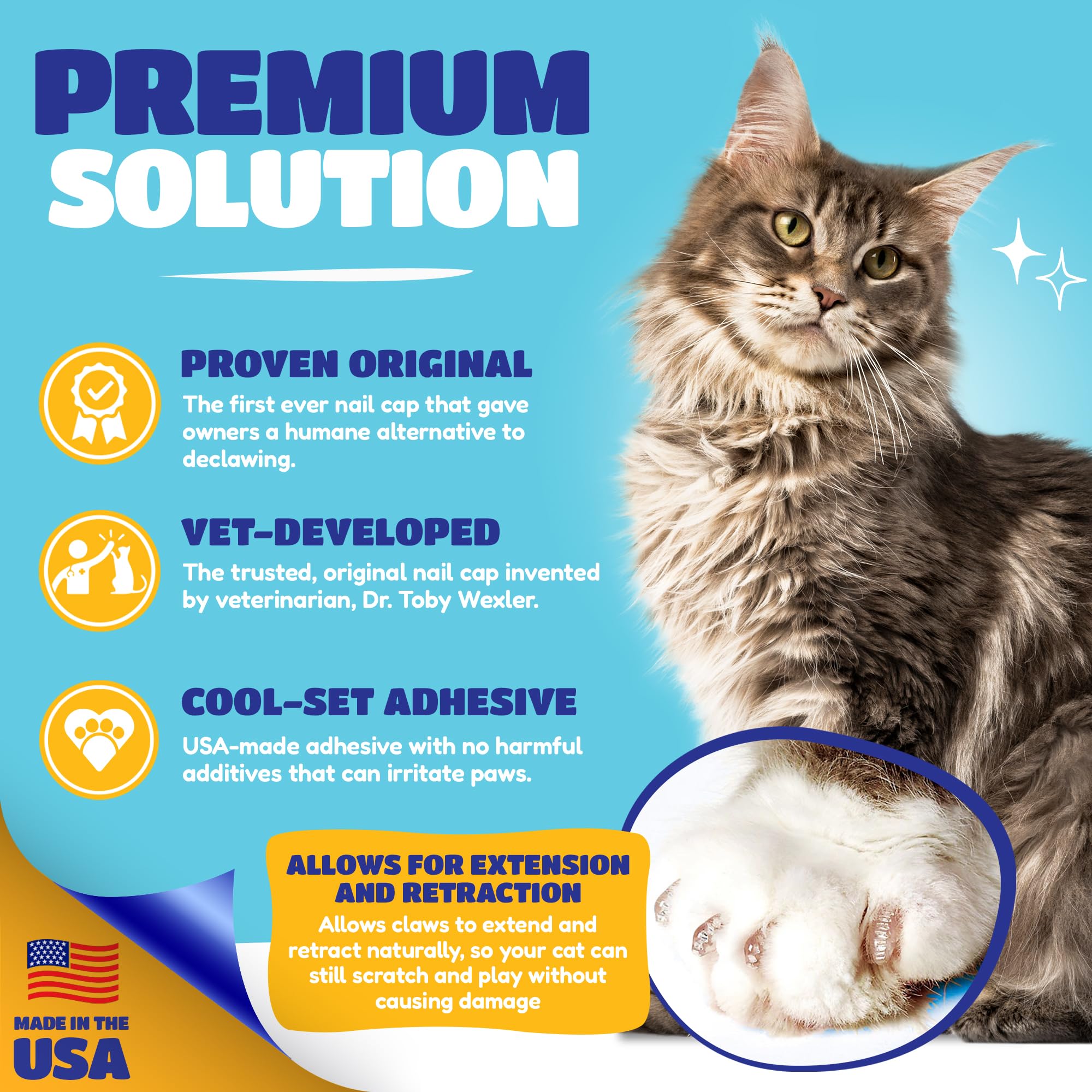 Soft Claws Safe Scratch-Free Solution For Cats - Cls (Cleat Lock System), Size: Small, Color: Black