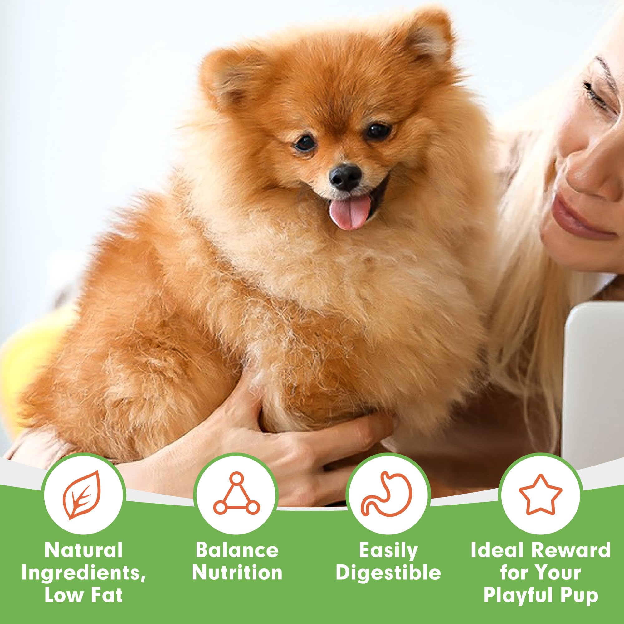 MON2SUN Rawhide Free Dog Treats Chicken Wrapped Cod Sticks for Small Dogs Healthy Training Treats Soft Snacks (8.82 Ounce -Pack