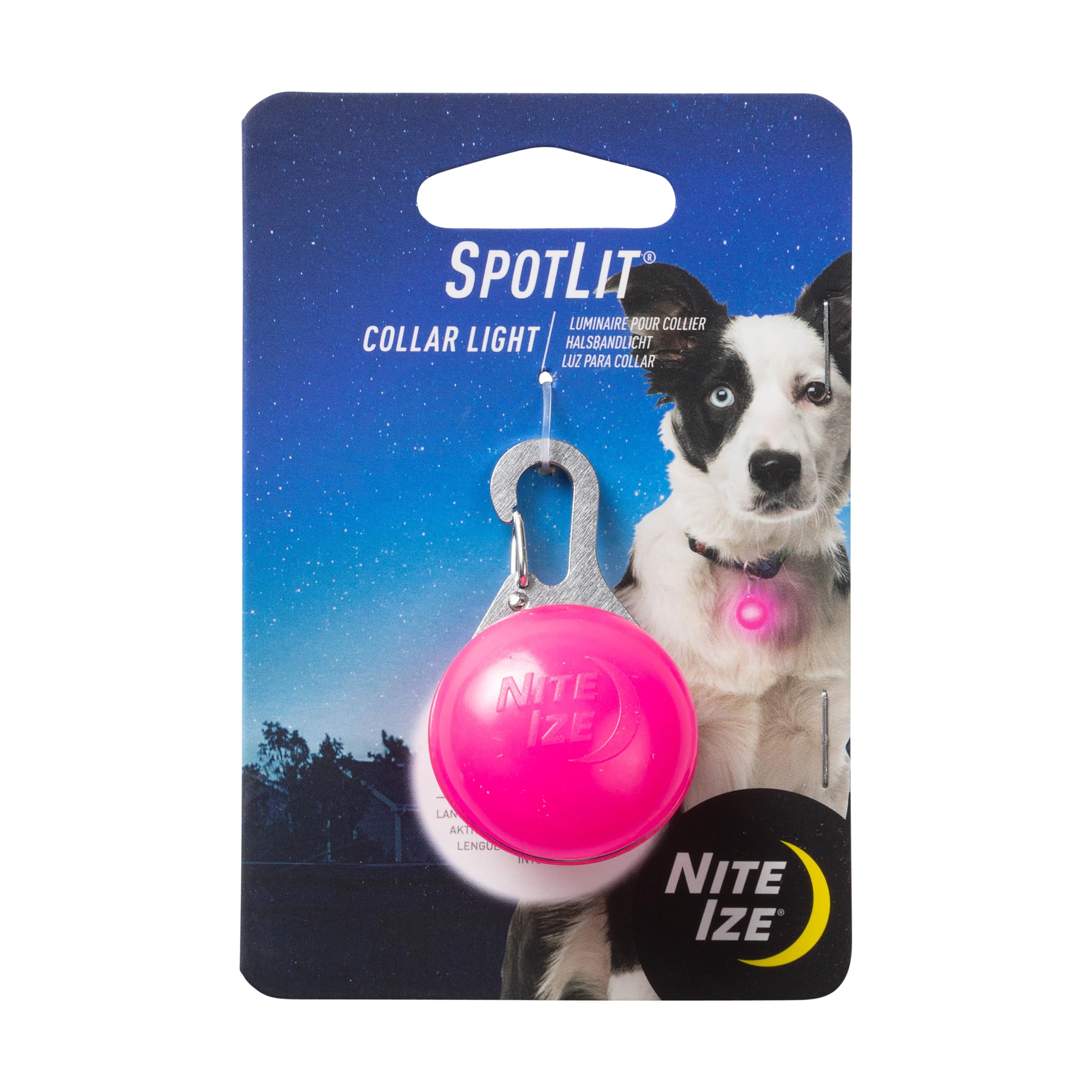 Nite Ize Spotlit Dog Collar Light, Pink
