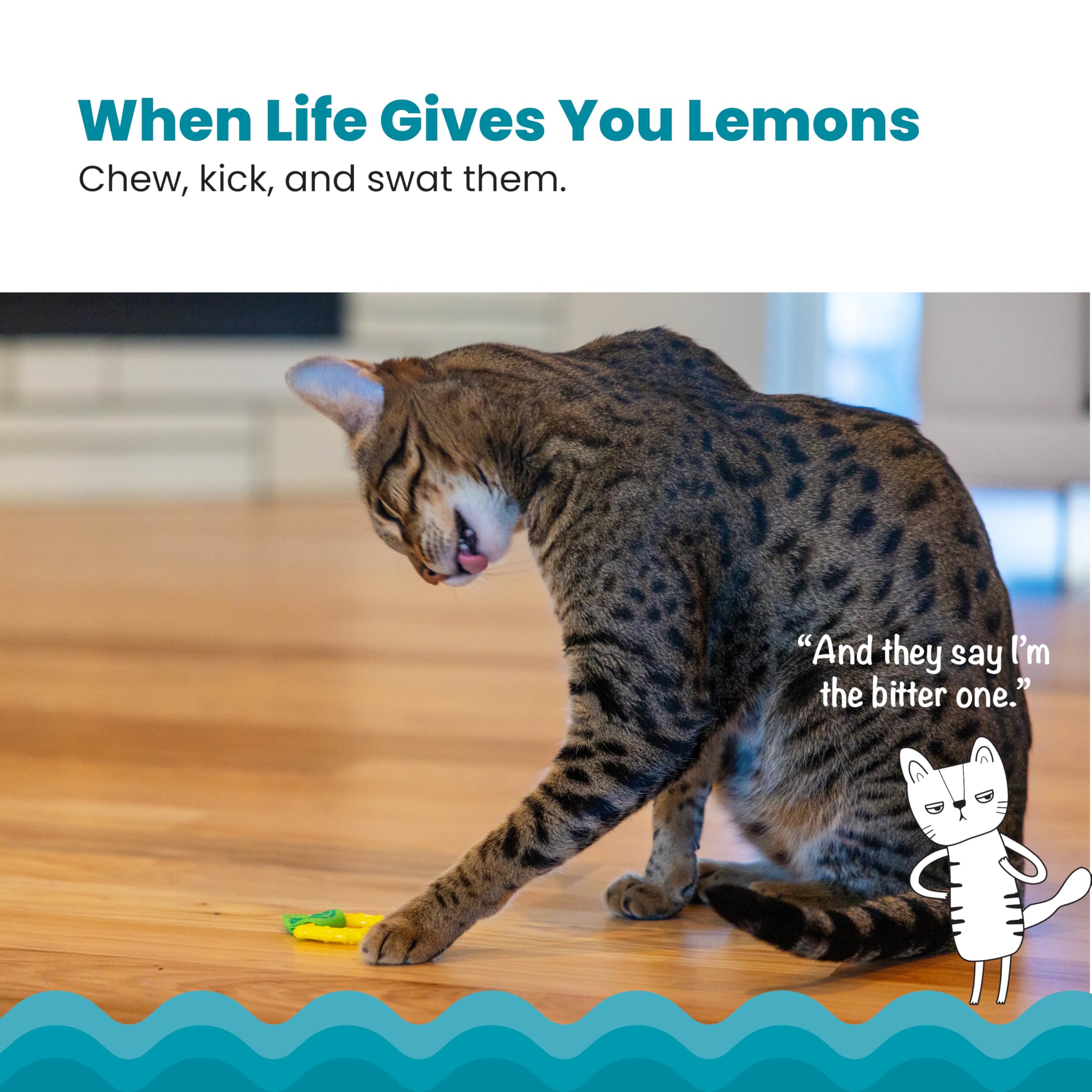 Catstages Dental Lemon Teether, Soft And Textured Cat Chew Toy, Catnip Oil Coating, Yellow