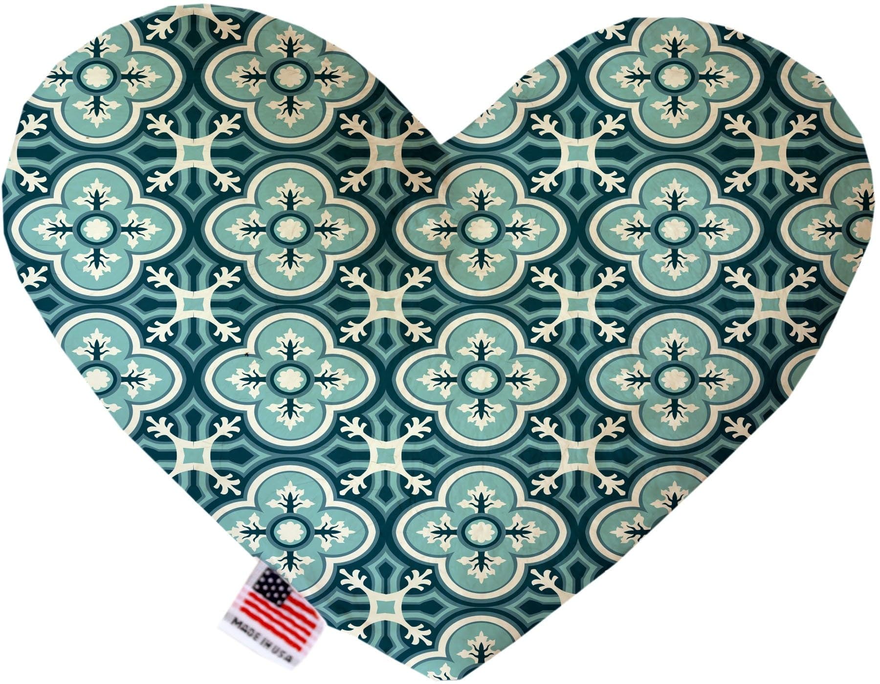 Pet and Dog Plush Heart or Bone Toy, "Nautical Group" (Available in different sizes, and 10 different pattern options!) Blue Diamonds 6" Plush Heart