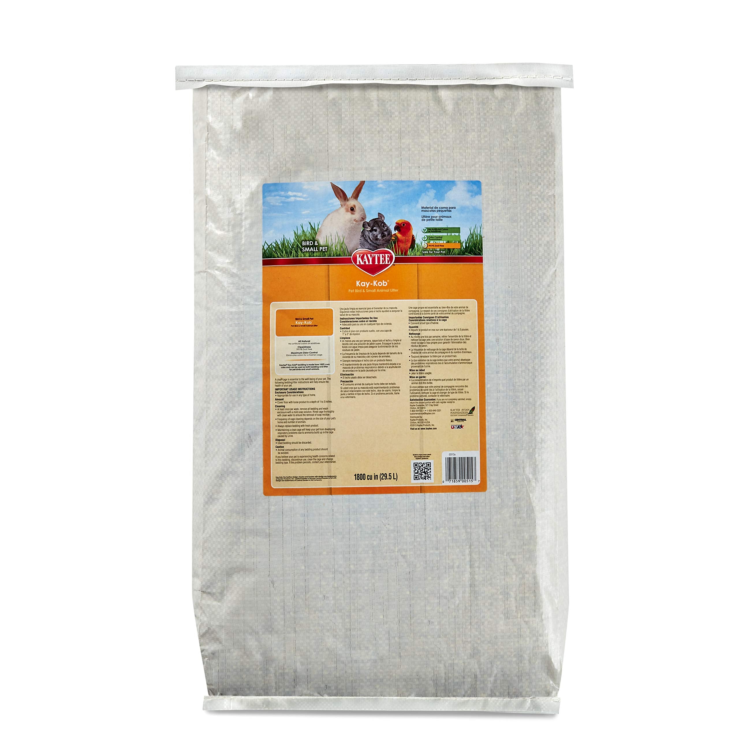 Kaytee Kay Kob Bedding and Pad for Pets, 1 Cubic Foot