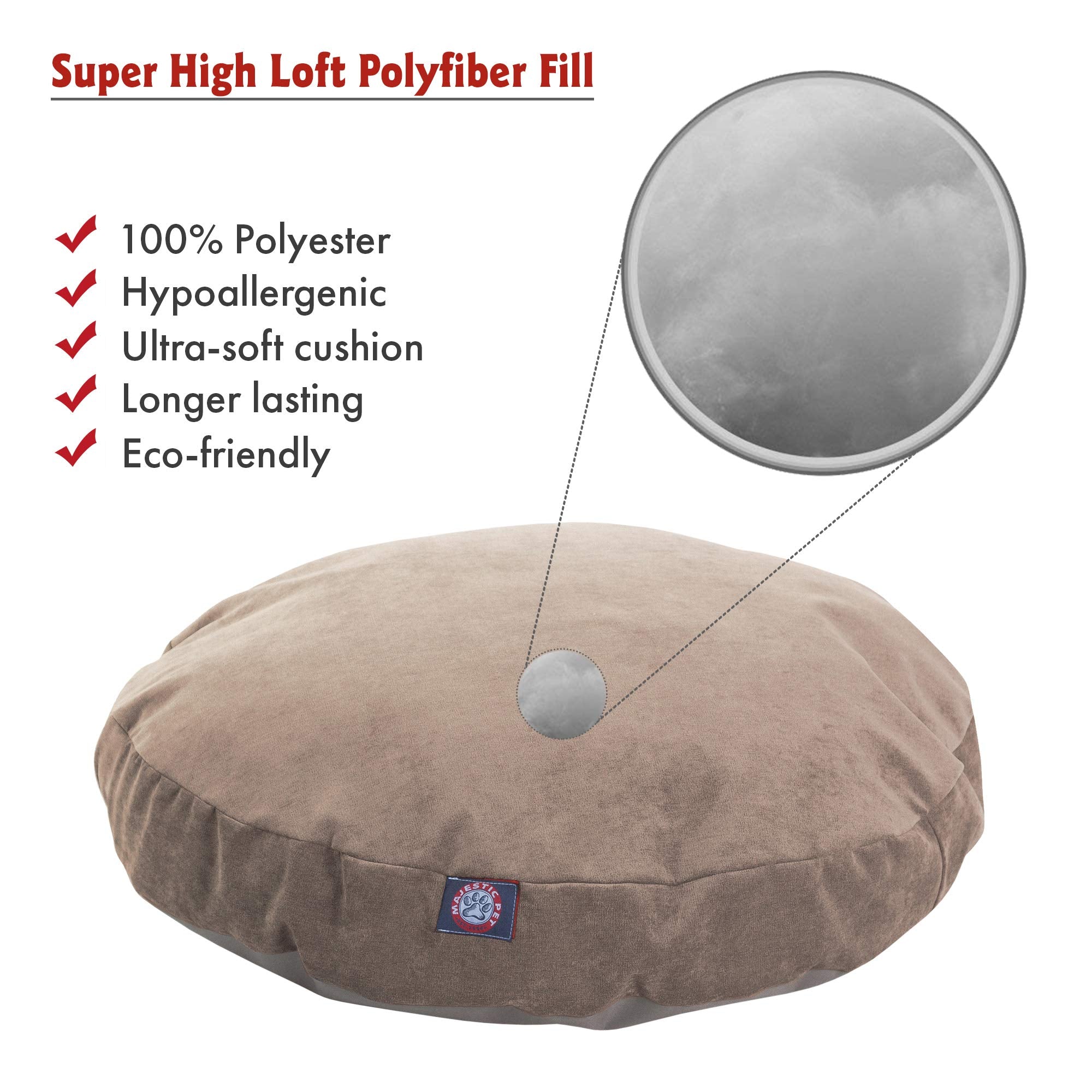 Pearl Villa Collection Large Round Pet Dog Bed