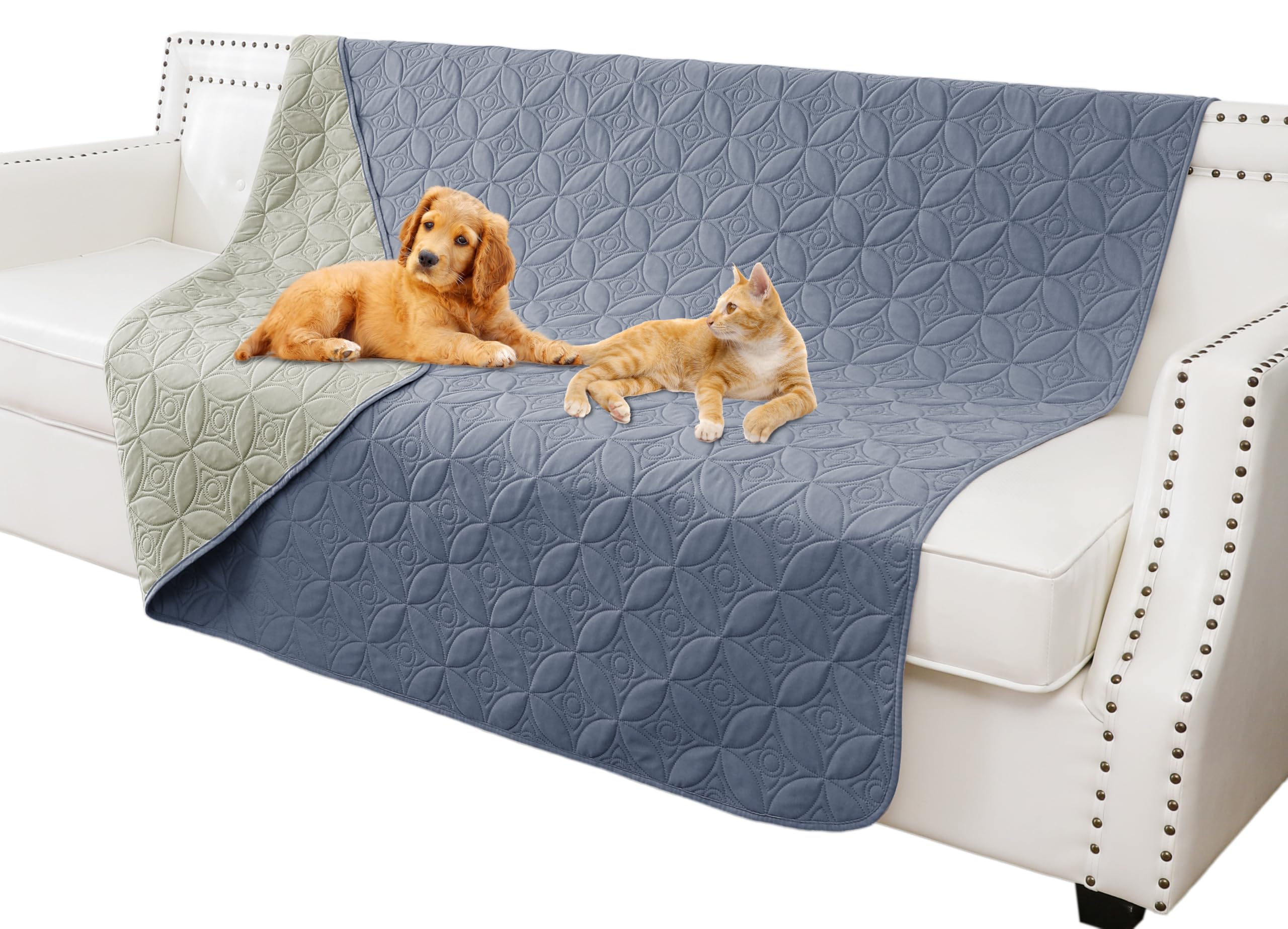 Tuffeel Waterproof Dog Blanket, 52x82 inches Pet Couch Covers for Sofa, Bed Furniture Protector from Dogs Washable and Reversibl