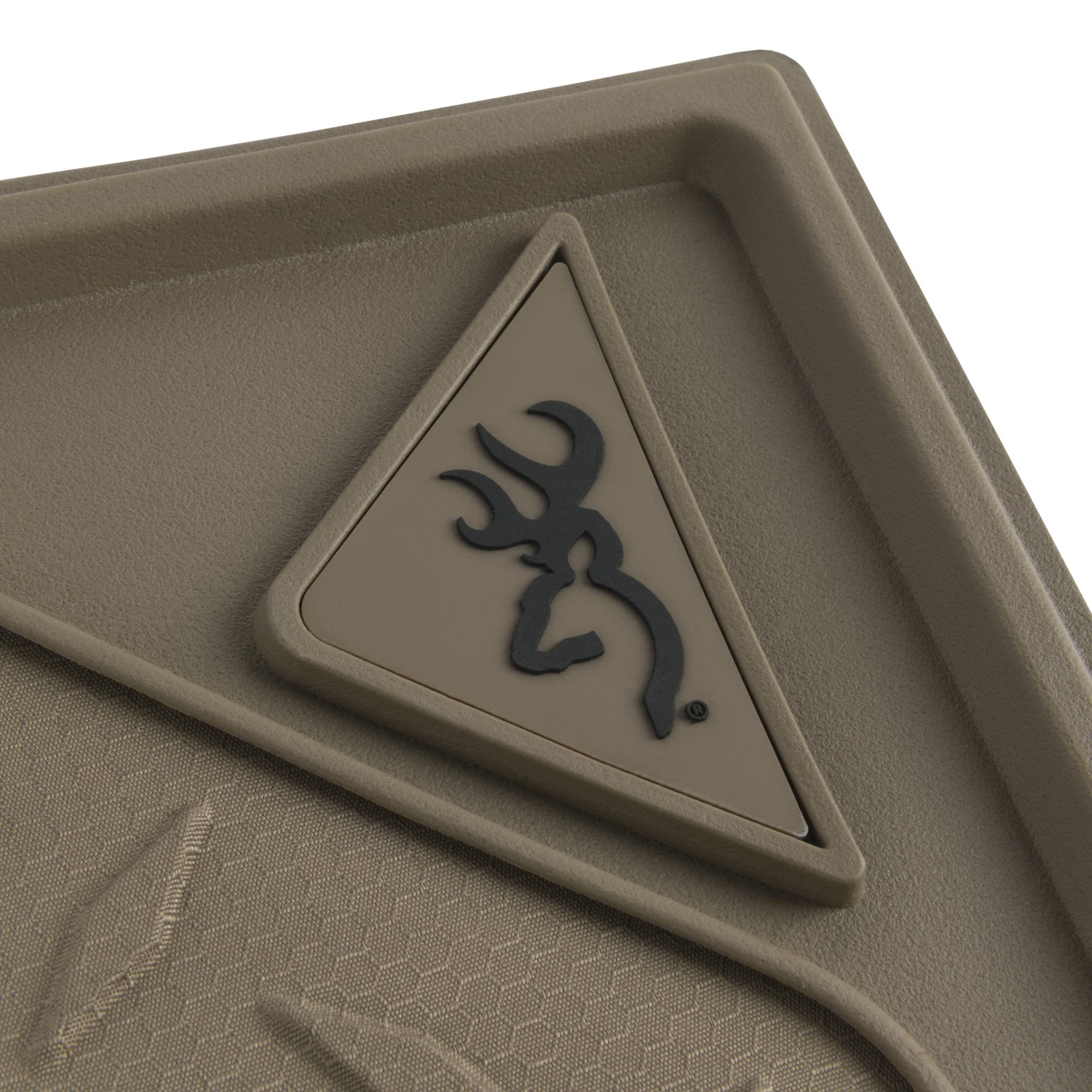 Browning Pet Dish Mat, Easy to Clean Dish Mat with Rubber Non-Skid Base, Elk Grey