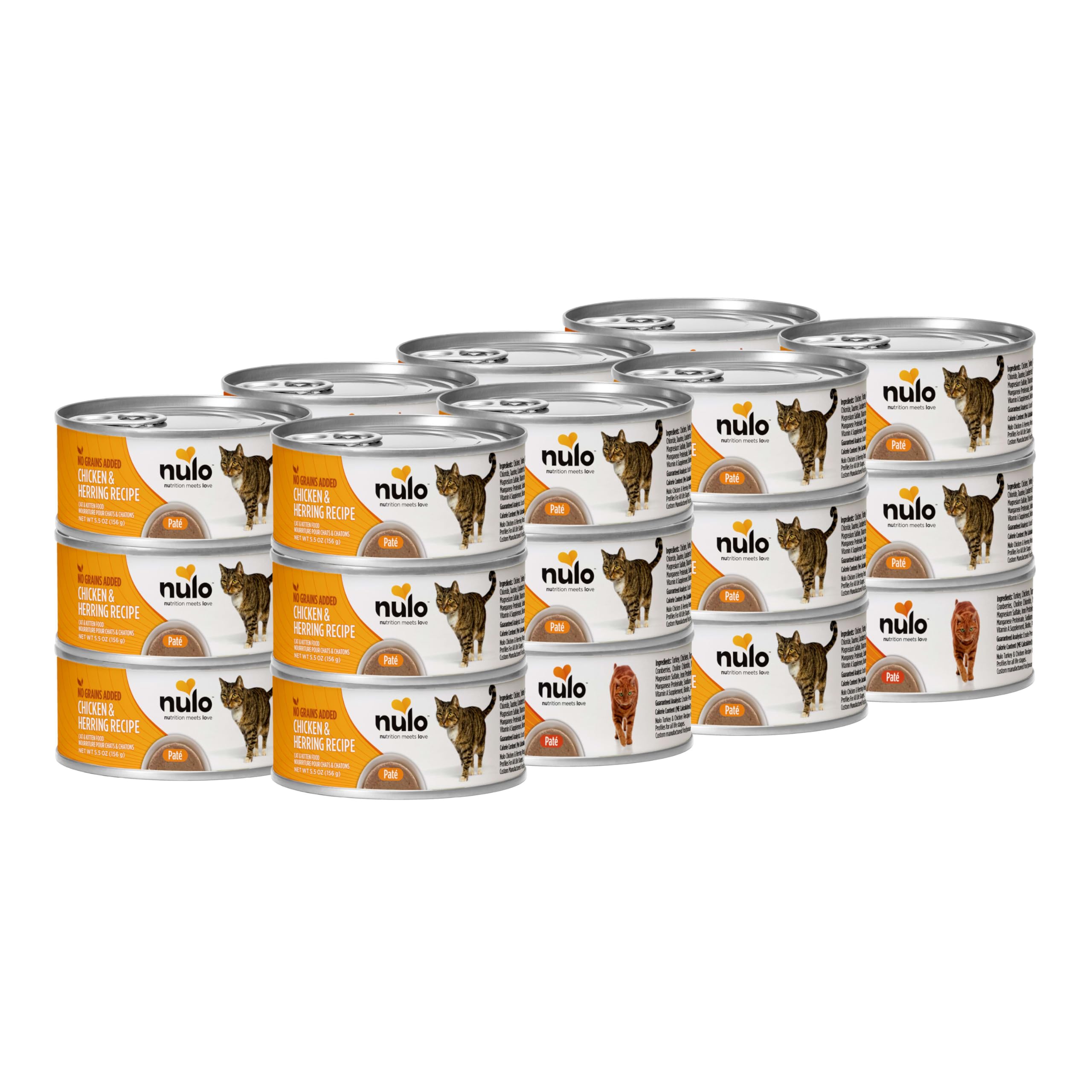 Nulo Freestyle Cat & Kitten Wet Pate Canned Cat Food, Premium All Natural Grain-Free, with 5 High Animal-Based Proteins & Vitami