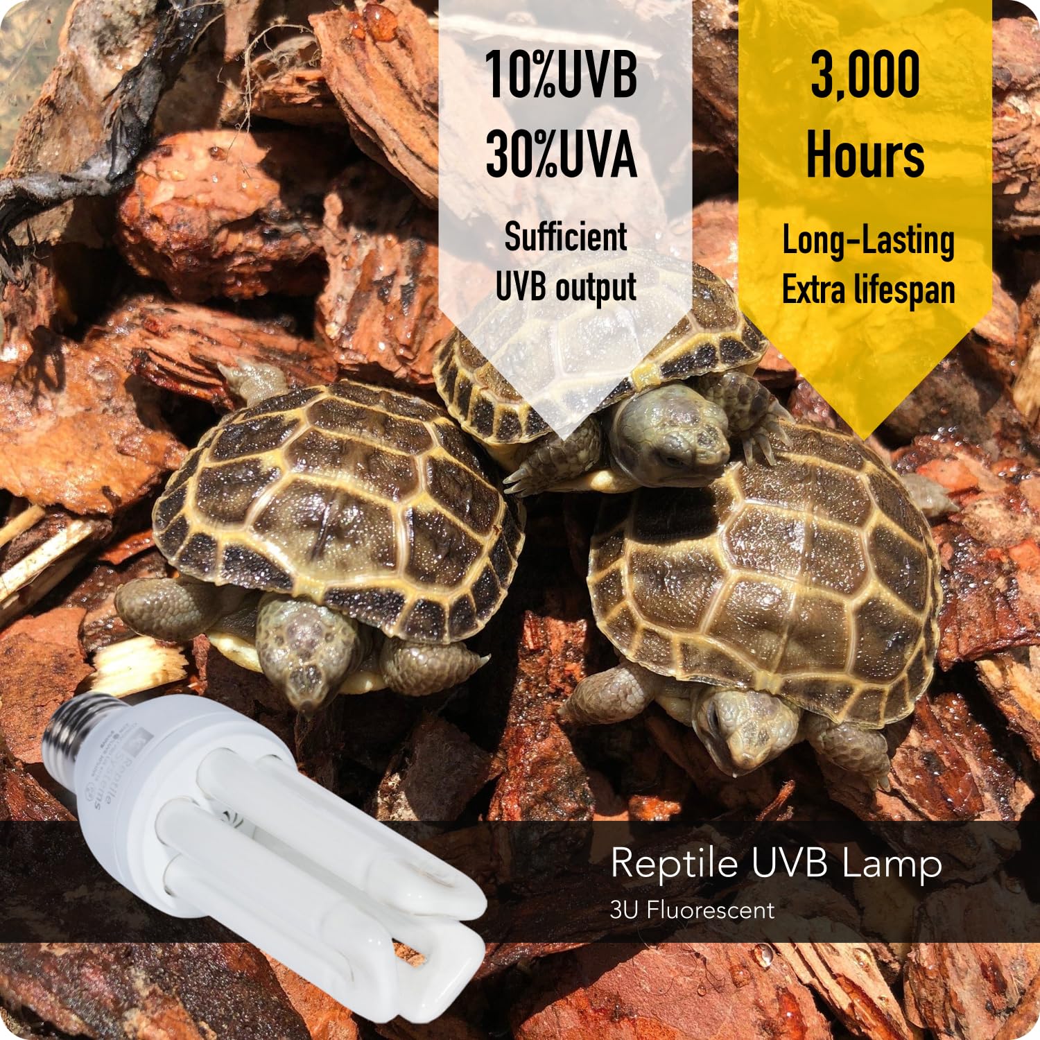 MRREPTILE UVB Reptile Light 13W 10.0 Bulb for Bearded Dragons - Glass, 5.0 UVB, Model MUB1305
