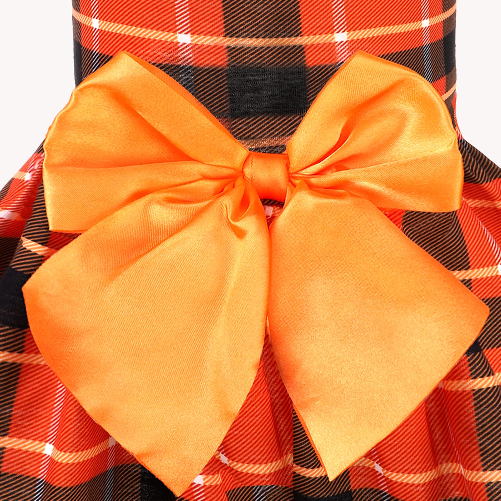 Pupteck Plaid Fall Dog Dress Pet Apparel For Autumn With Cute Bowtie Puppy Clothes Outfit, Plaid, Xs