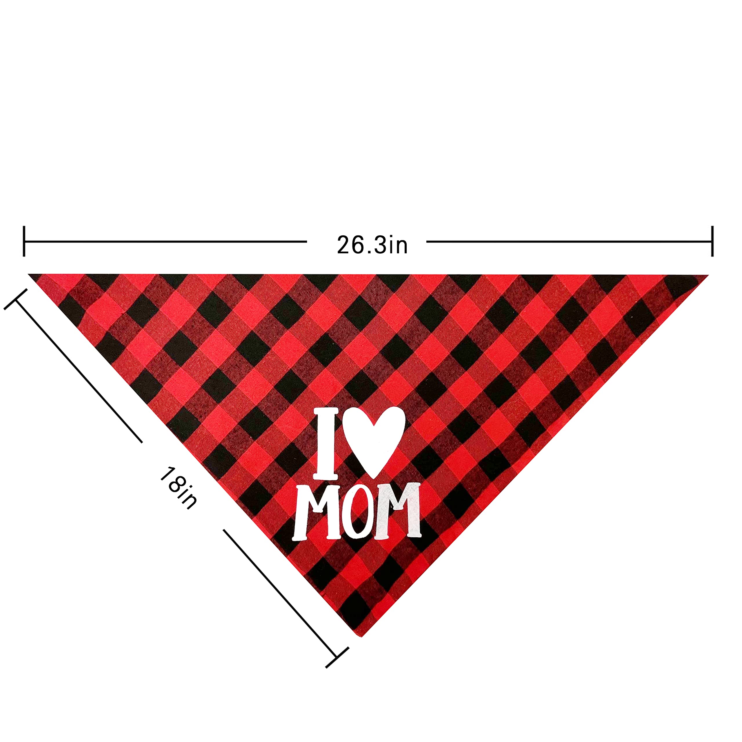 Mother'S Day Dog Bandana, Happy Mother'S Day Cat Bandana For Large Medium Small Pets Puppies (Large)