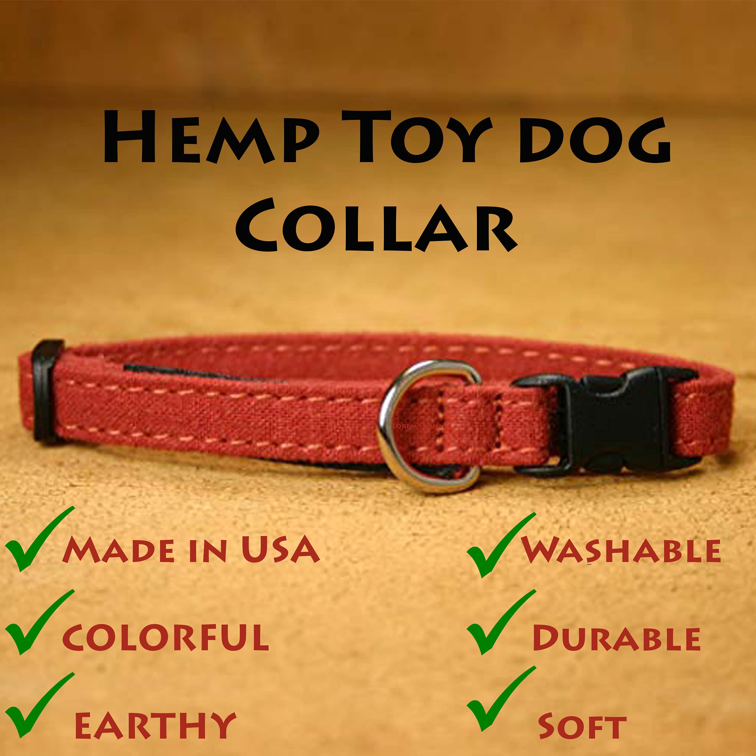 Toy Dog Collars (Rust)