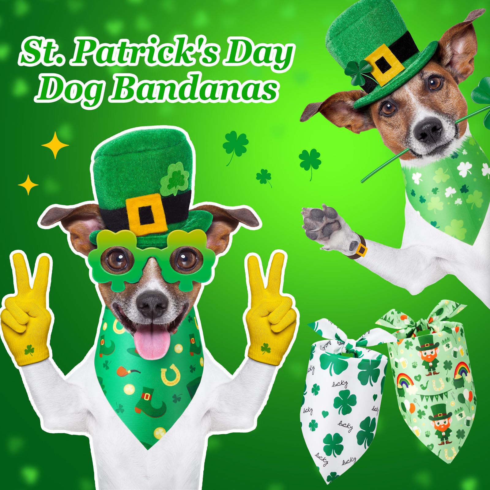 Jeere 100 Pieces Easter Dog Bandanas Bulk Holiday Bandanas For Pet Triangle Scarf Puppy Dog Kerchief Bibs For Small Medium Pet F