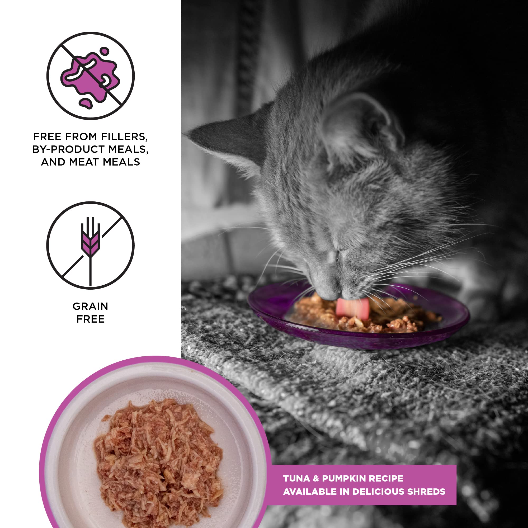 BIXBI Liberty Canned Wet Cat Food - Grain Free, Tuna and Pumpkin Recipe in Broth, 2.75 Ounce (Pack of 24)