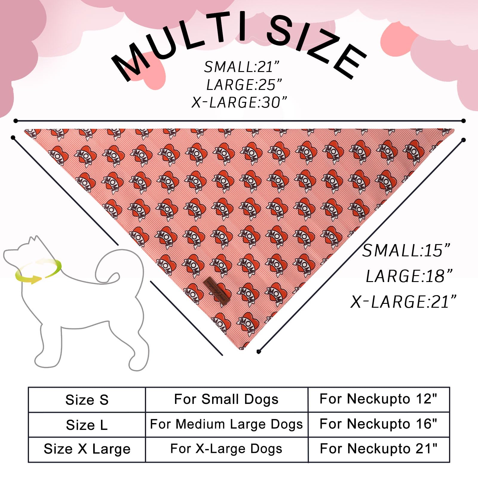 Unique Style Paws Dog Valentine'S Day Bandanas 2Pcs Washable Cotton Triangle Love Heart Dog Scarfs For Small Medium Large Dogs A