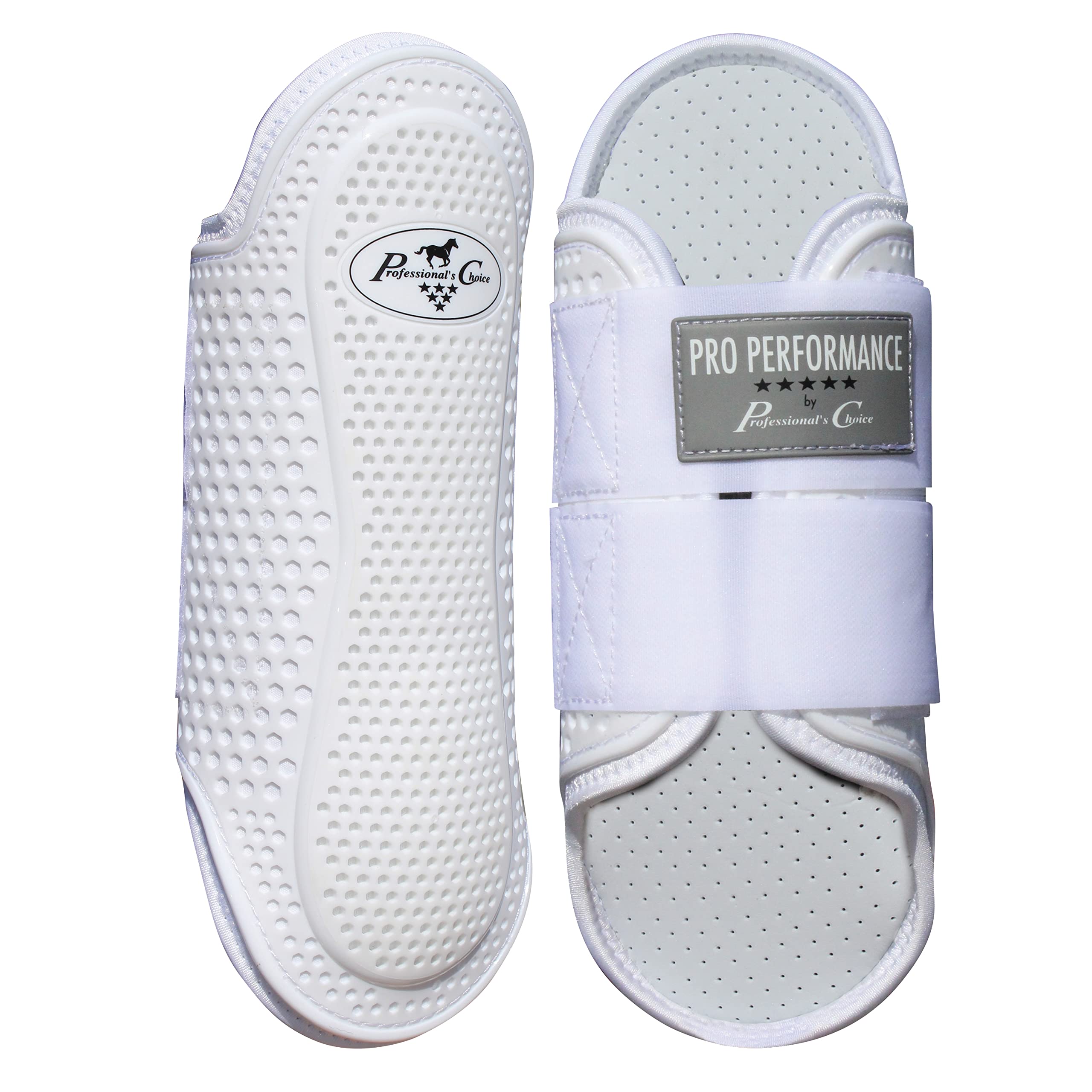 Professional'S Choice Pro Performance Hybrid Splint Boot | Durable Pro Mesh Outer Layer | Integrated Strike Area | Exercise Or Turnout | Waterproof | Front Or Hind Legs | White Medium