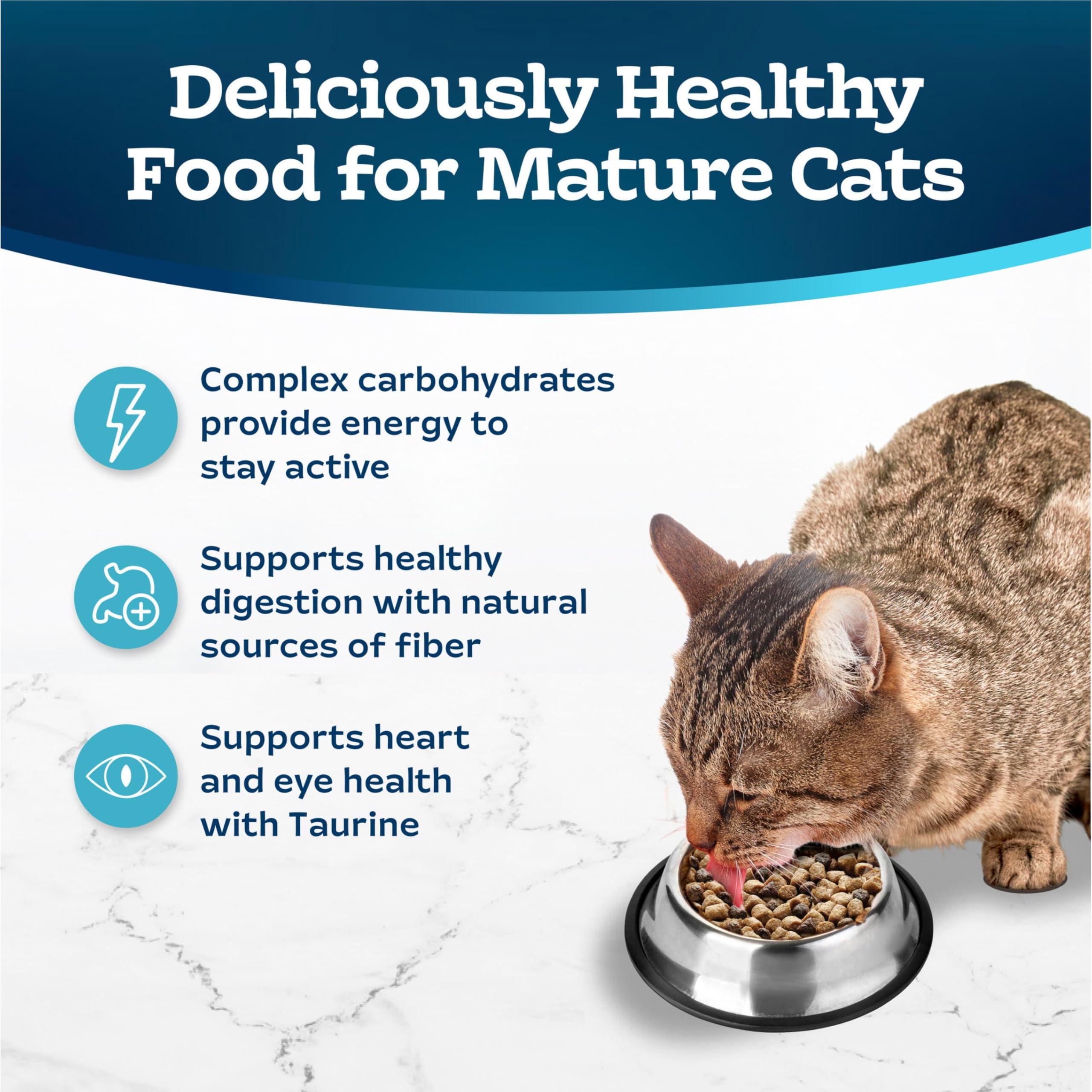 Blue Buffalo Tastefuls Adult 7+ Natural Dry Cat Food, Chicken 7lb bag