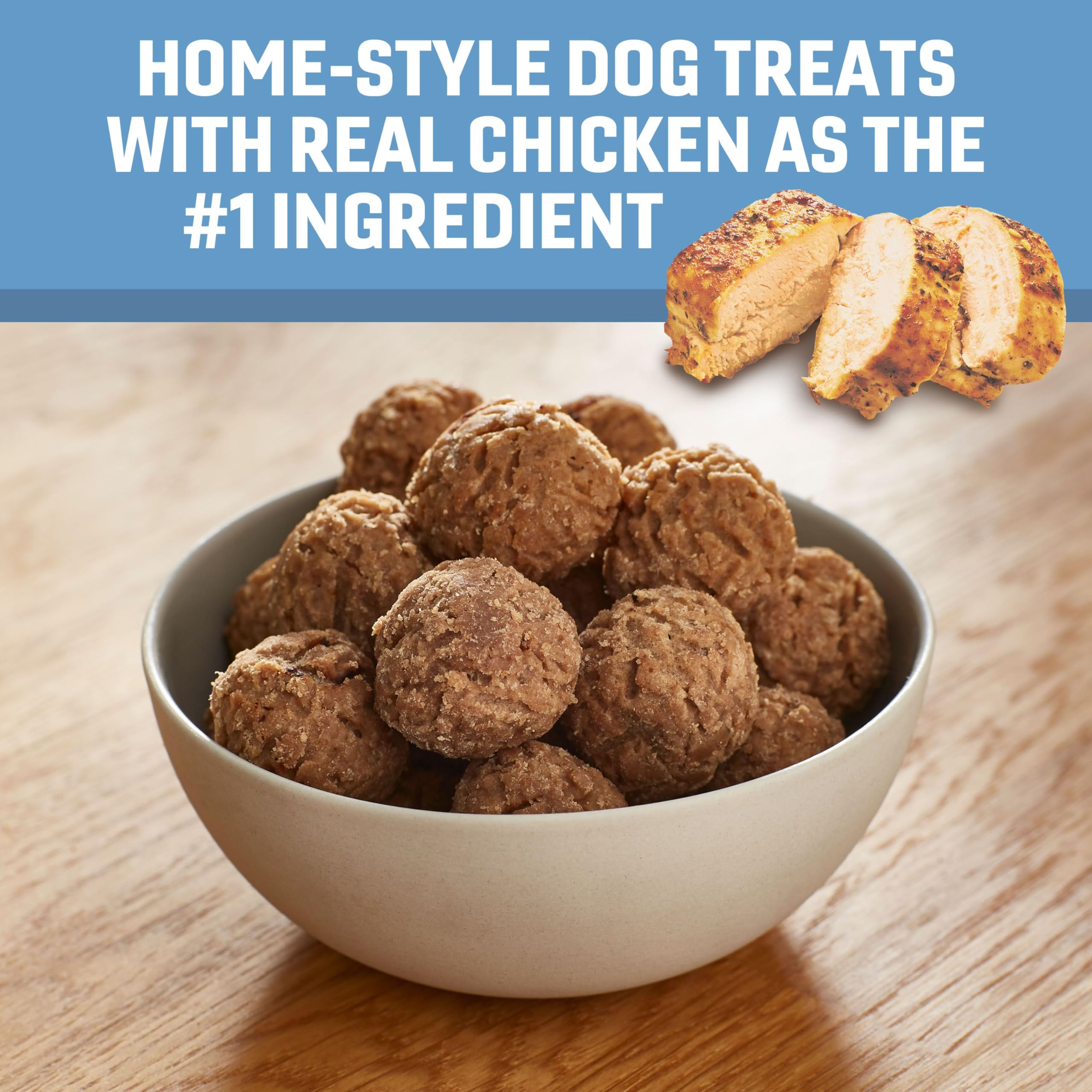 Milos Kitchen Homestyle Dog Treats, Chicken Meatballs, 18 Ounce, High Protein, No Artifical Flavors
