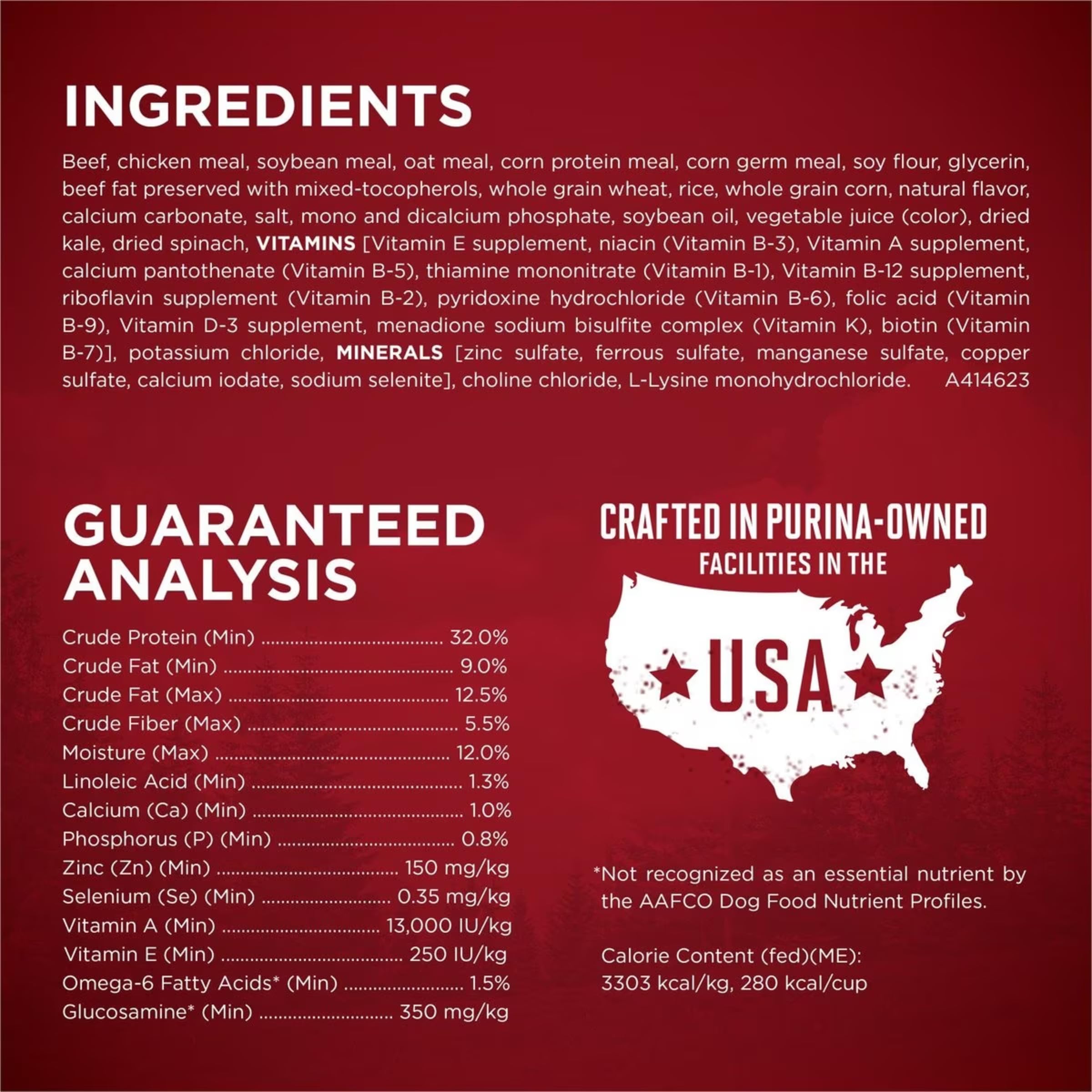 Purina One True Instinct Lean Muscle Support With Real Beef Natural With Added Vitamins, Minerals and Nutrients High Protein Dog