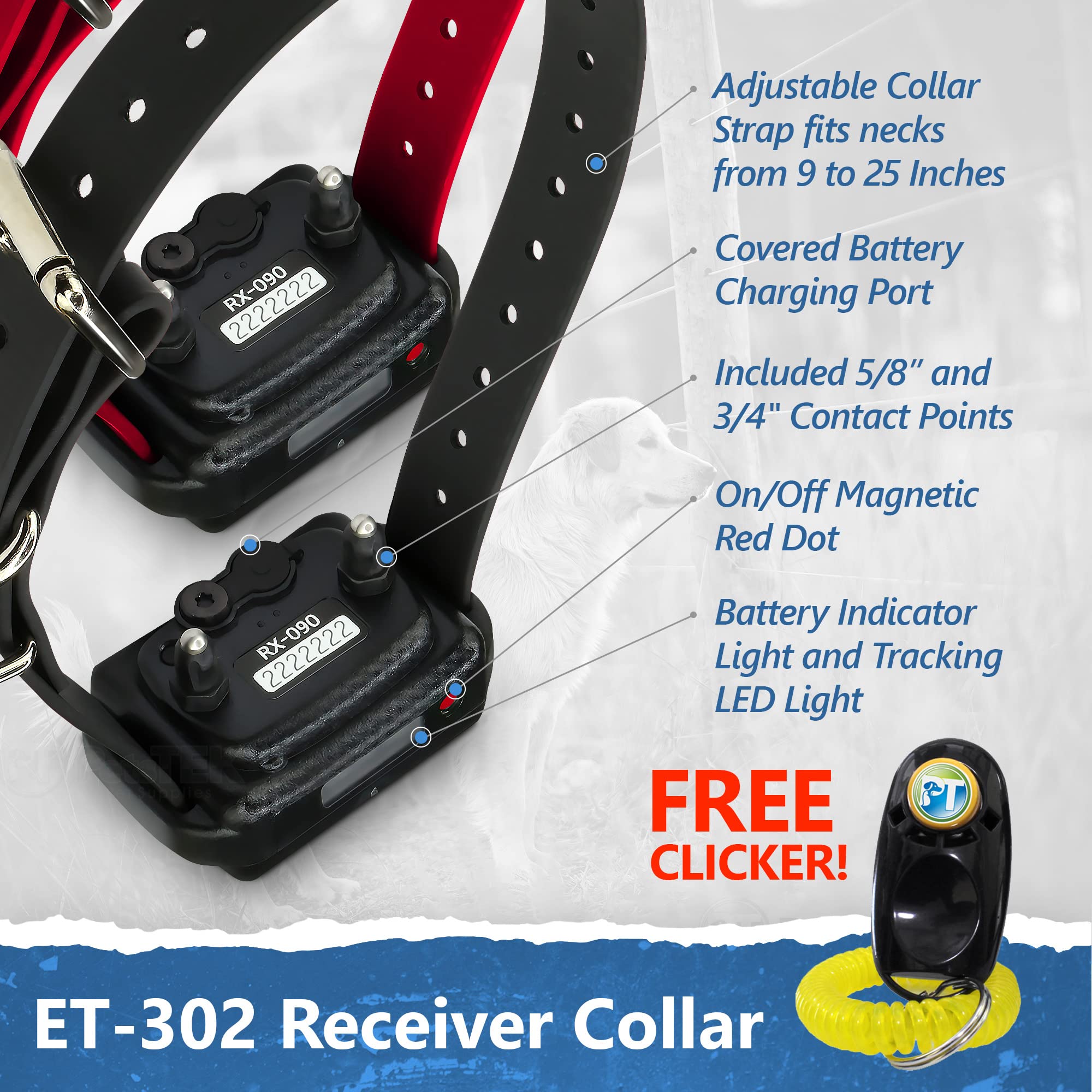 Mini Educator Et-302 Zen - 1/2 Mile E-Collar Dog Training Collar With Remote - Static, Vibration & Tone Electric Training For Sm