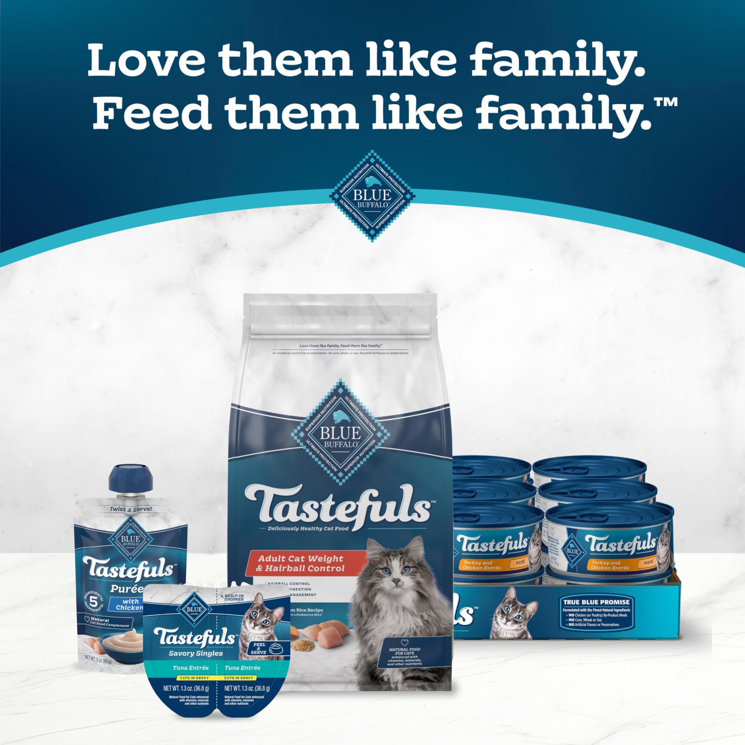 Blue Buffalo Tastefuls Adult 7+ Natural Dry Cat Food, Chicken 7lb bag