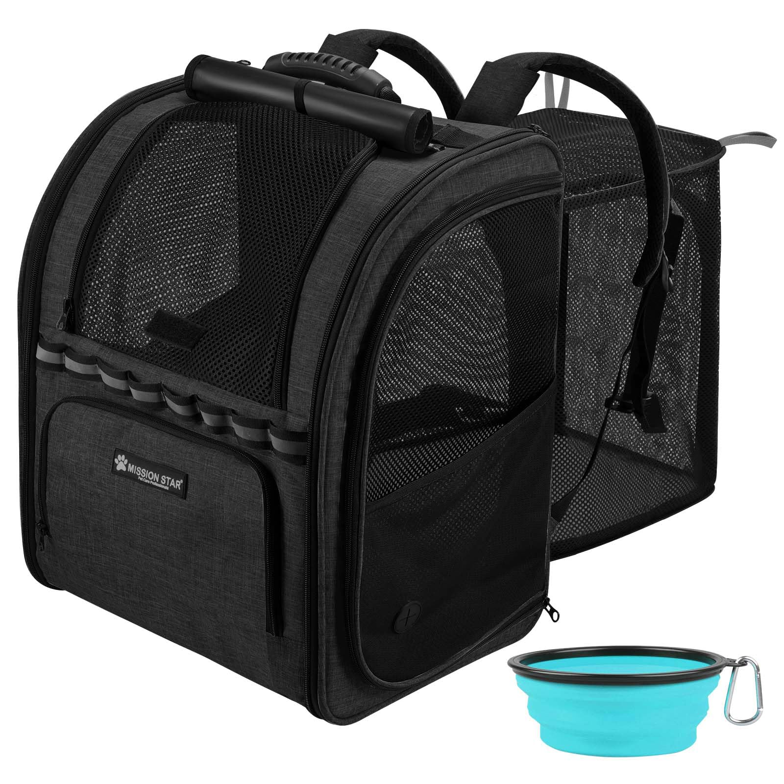 Cat Carrier Backpacks with Expandable Breathable Mesh, Pet Carrier Backpack for Cats Small Dogs Puppies Up to 20 Lbs, Dogs Carri