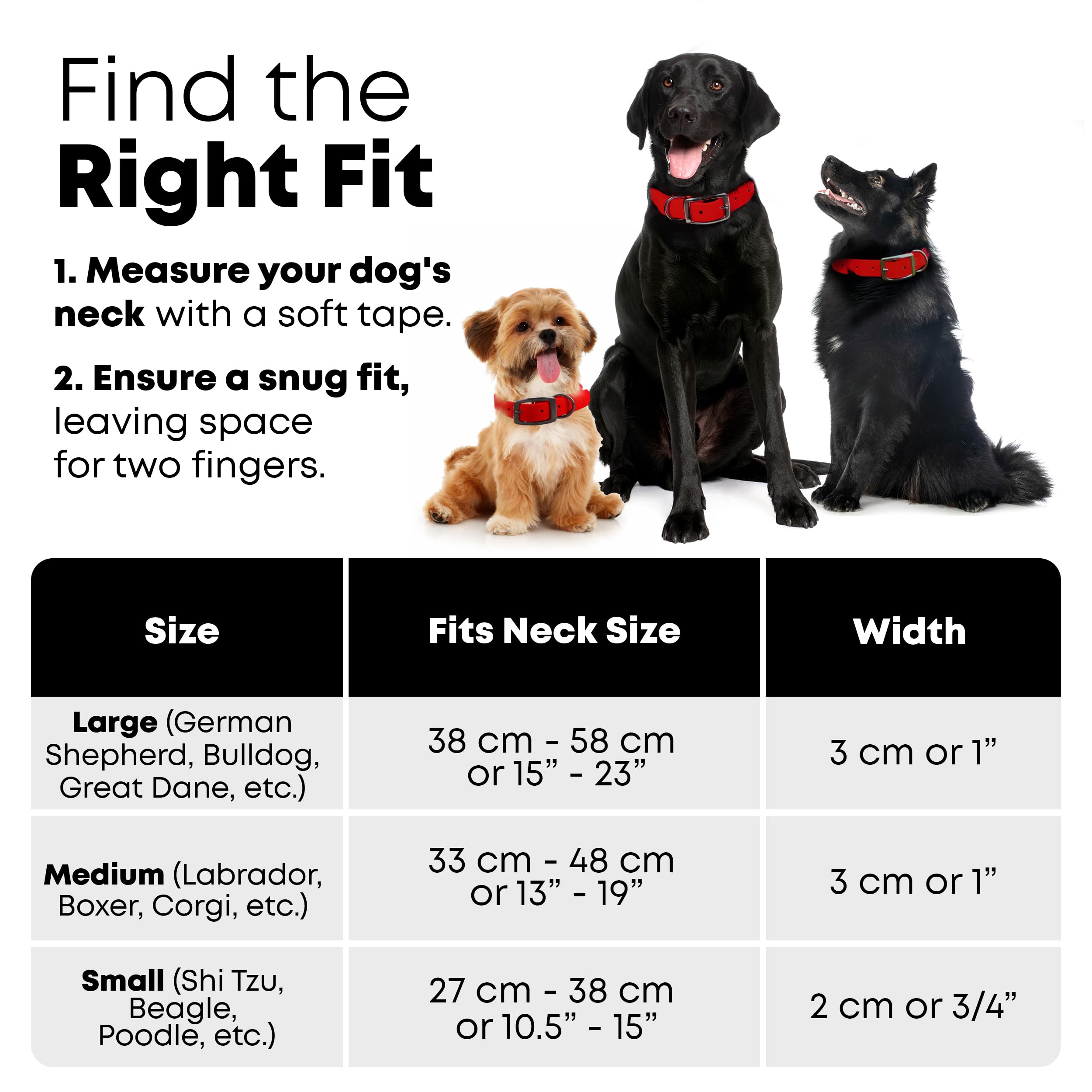 Regal Dog Products Medium Red Heavy Duty Reflective Dog Collar With Durable Metal Buckle And D Ring Adjustable, Chew Proof & Wat