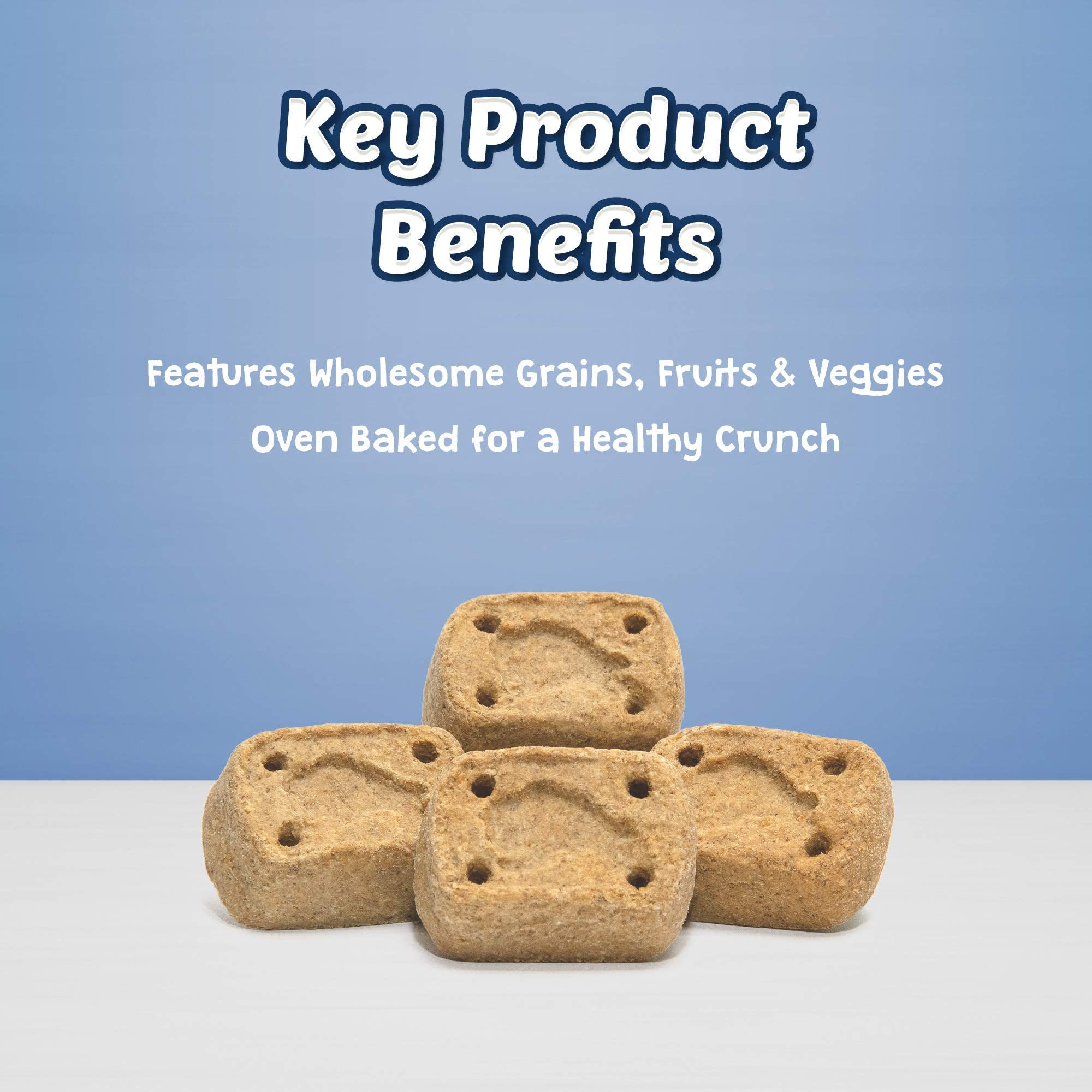 Blue Buffalo Mini Health Bars Crunchy Dog Biscuits, Oven-Baked With Natural Ingredients, Apples & Yogurt, 2-lb. Box