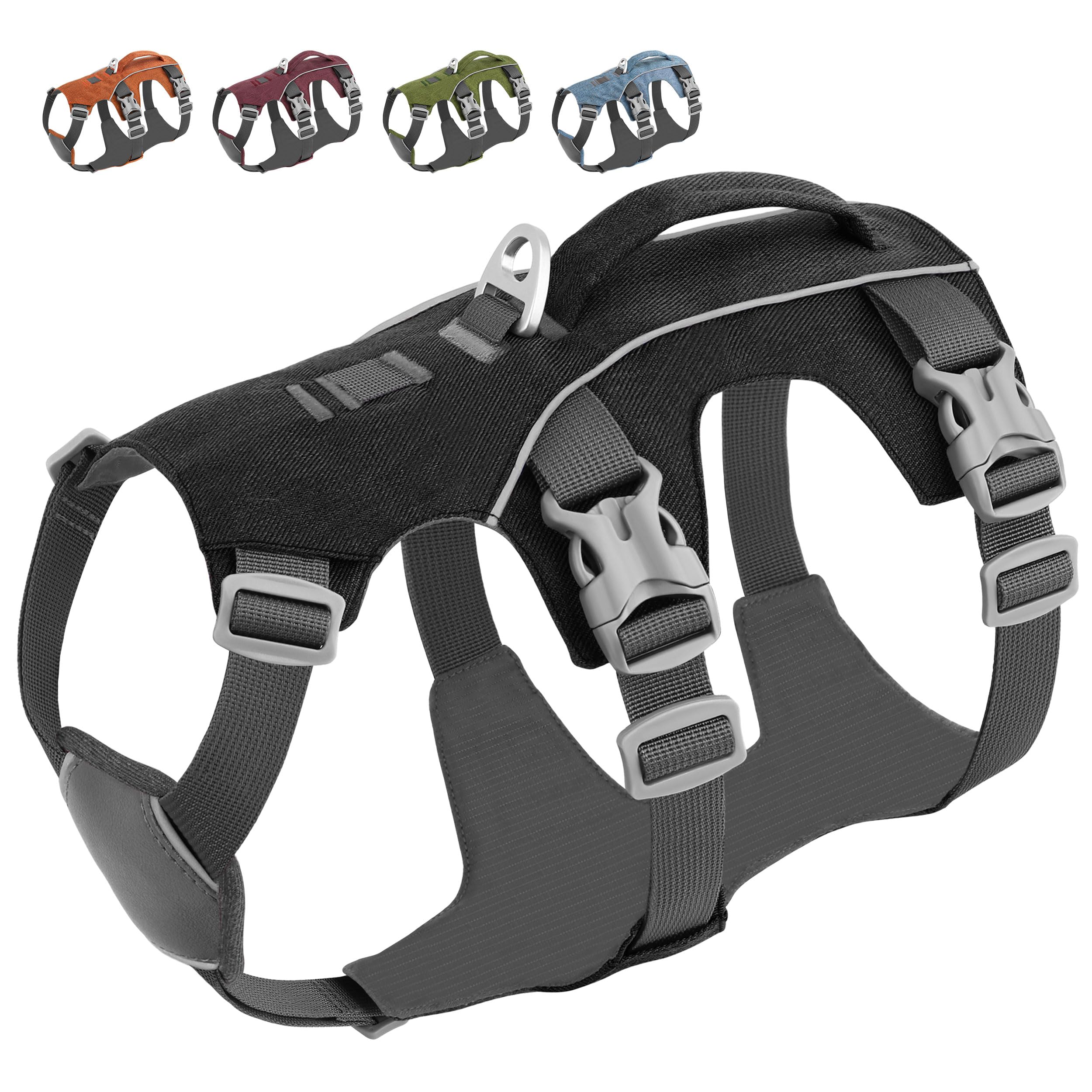 Akailea Escape Proof Dog Harness With Handle - Reflective Dog Vest, Breathable Soft Full Body Pet Harness For Small Medium Dogs