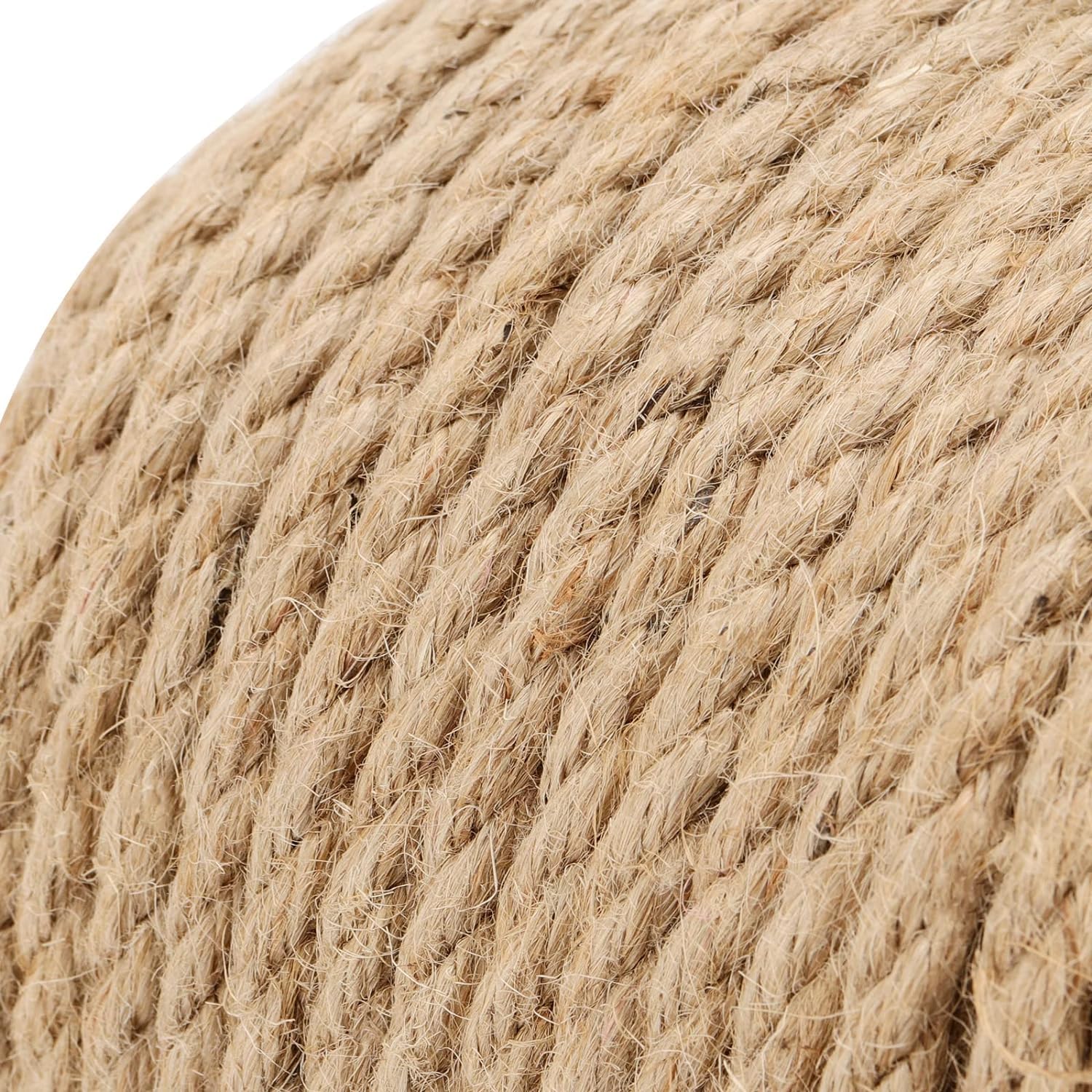 Sisal Rope For Cat Scratching Post Tree Tower Replacement For Repairing Recovering Or Diy Scratcher (Natur, 4Mm 50Ft)