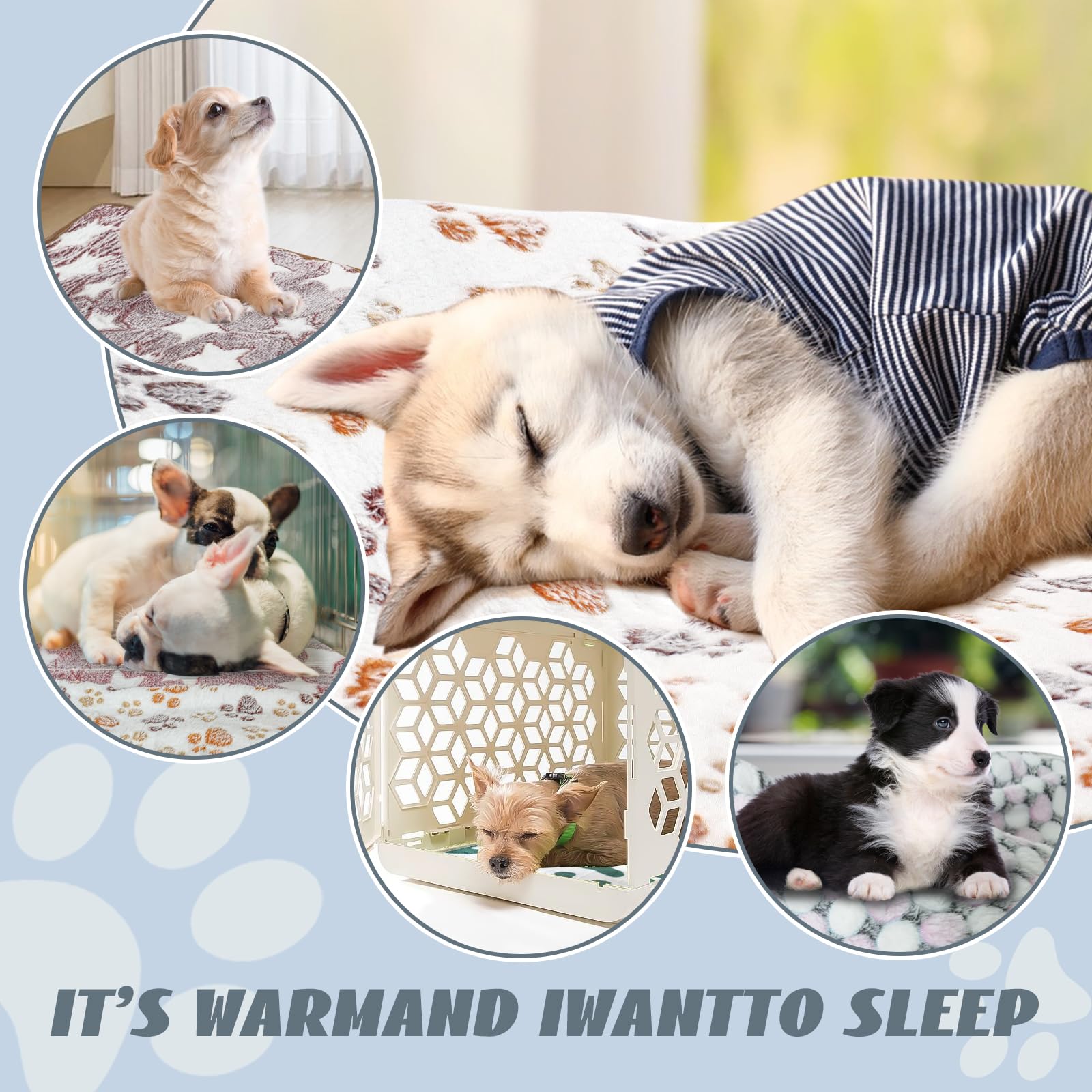 Yedsintu 6 Pcs Washable Guinea Pig Blankets Absorbent Animal Fleece Bedding Waterproof Cage Liners Reusable Pet Pee Pad Sleep Ma