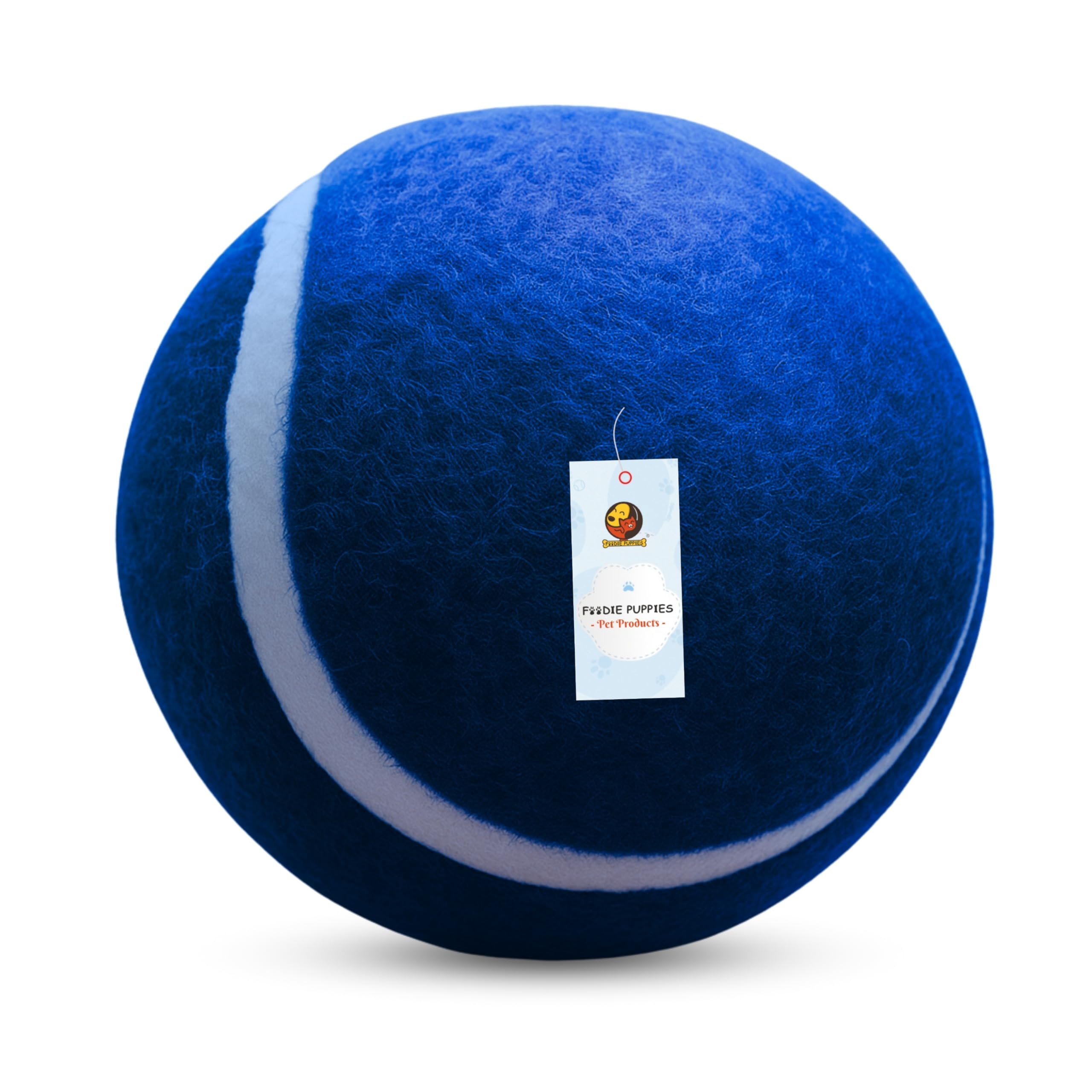 Foodie Puppies Dog Tennis Ball  (Blue, Medium  10Cm) | Heavy Duty Pet Toy For Chewing & Fetch | Safe, Durable, Interactive Out