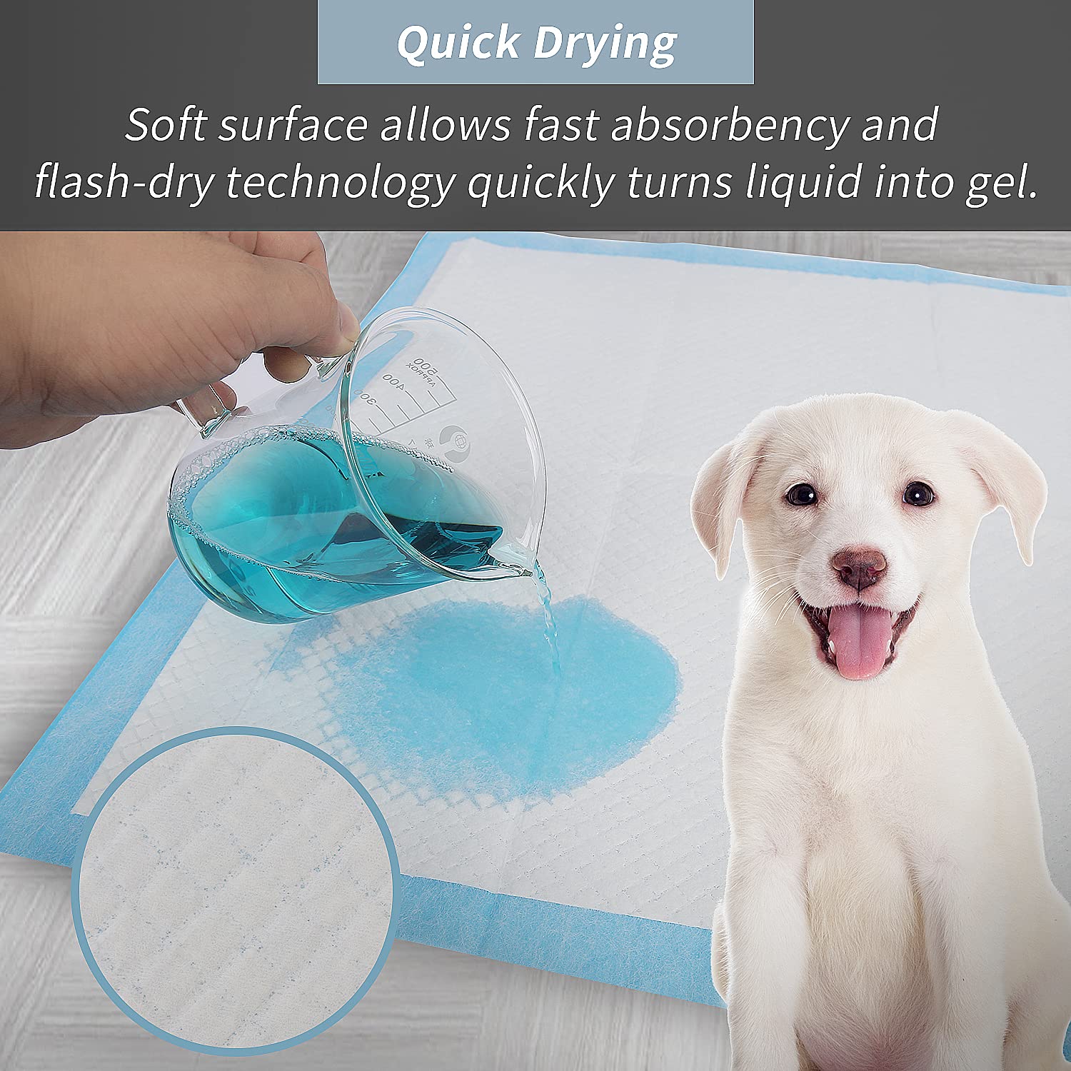 Immcute Puppy Pee Pads 22''X23''- 50 Count | Dog Pee Training Pads Super Absorbent & Leak-Proof | Disposable Pet Piddle And Pott