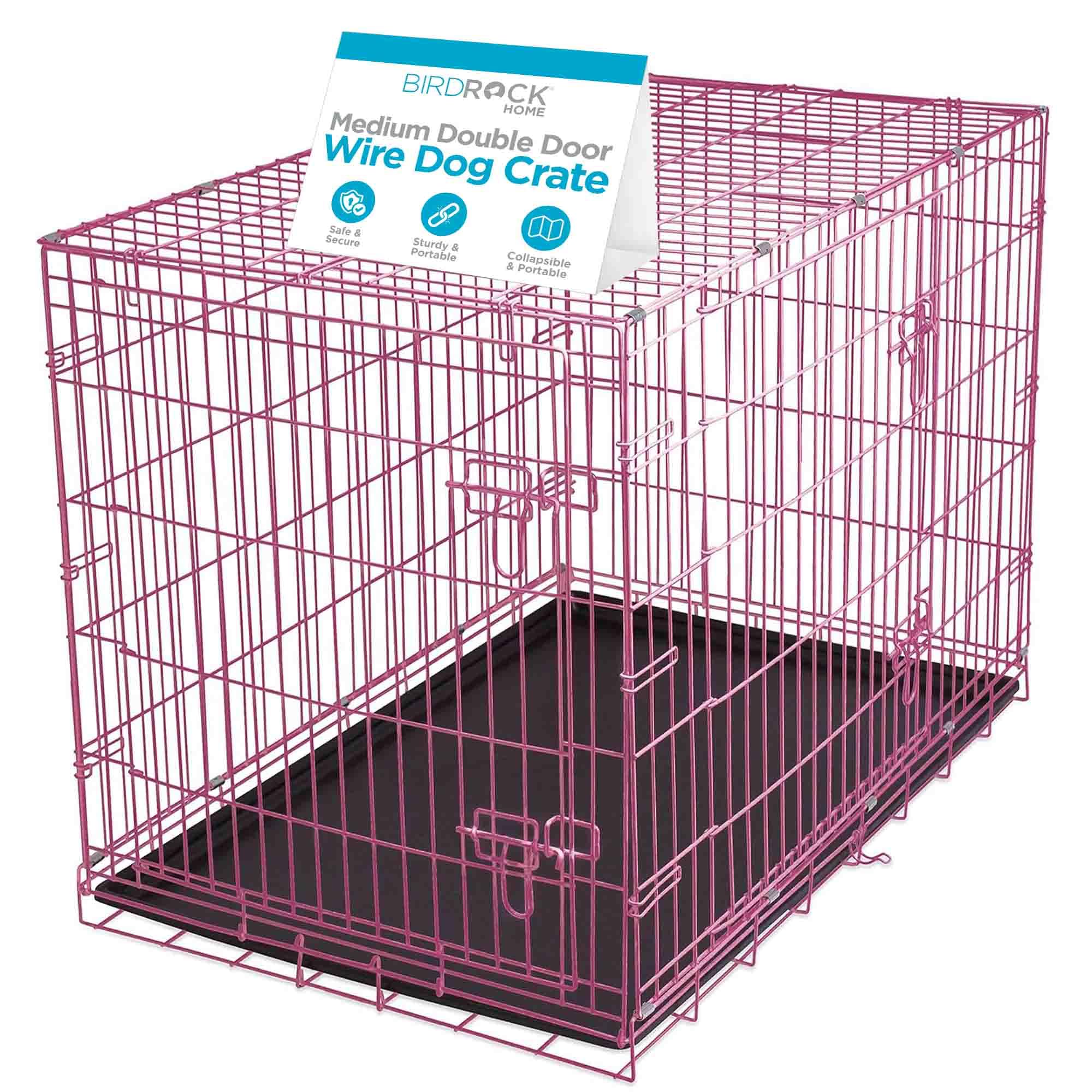 Internet'S Best Wire Dog Crate For Dogs - Double Door Metal Steel Crate, Indoor Folding & Collapsible Cage, Secure & Durable, Po
