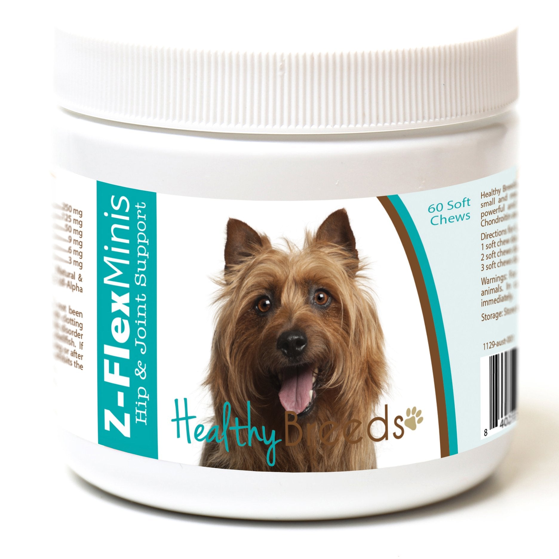 Healthy Breeds Australian Terrier Z-Flex Minis Hip and Joint Support Soft Chews 60 Count