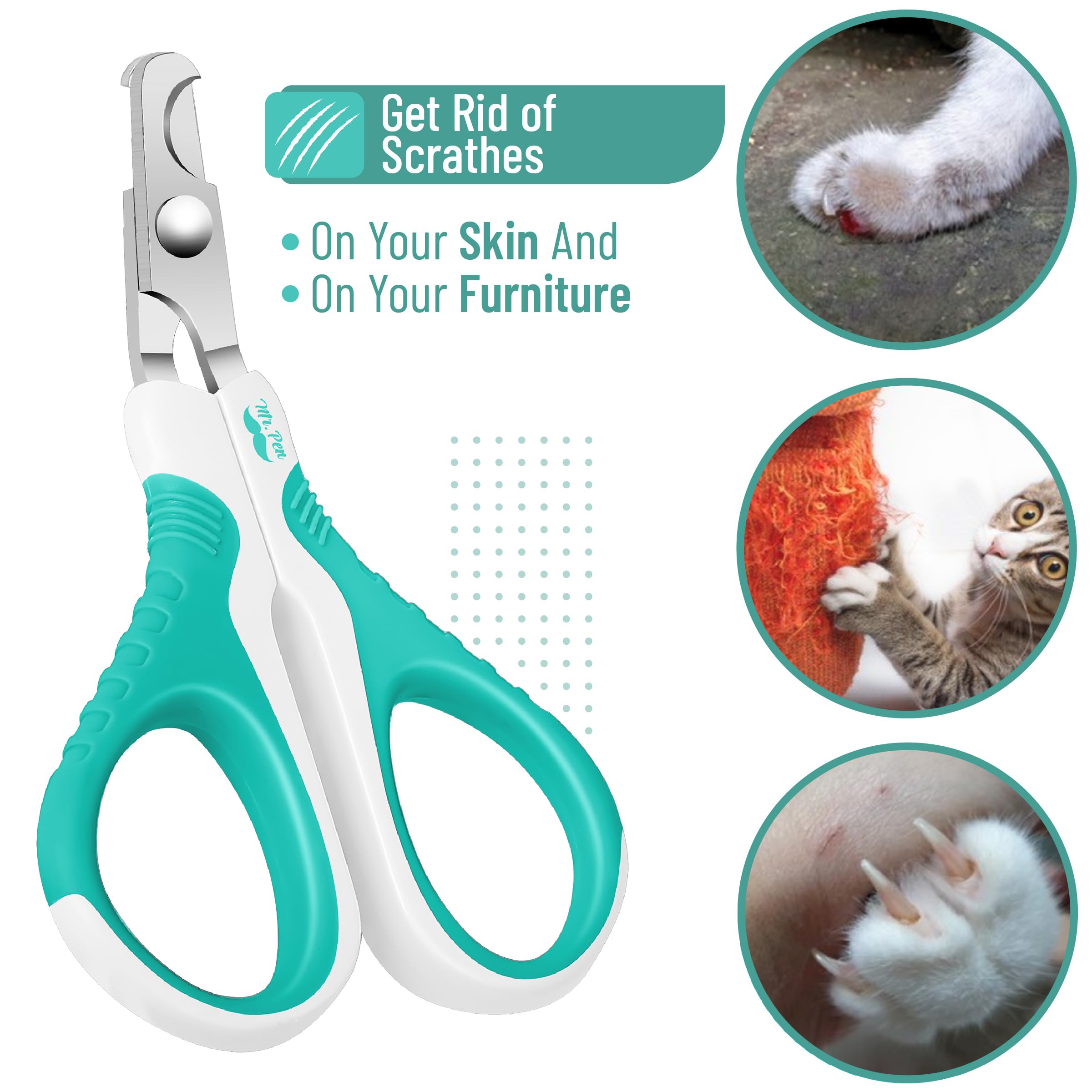 Mr. Pen Cat Nail Clipper, Sky Blue, Model EFXS001M411VC, Pet Nail Trimmer for Cats and Small Dogs