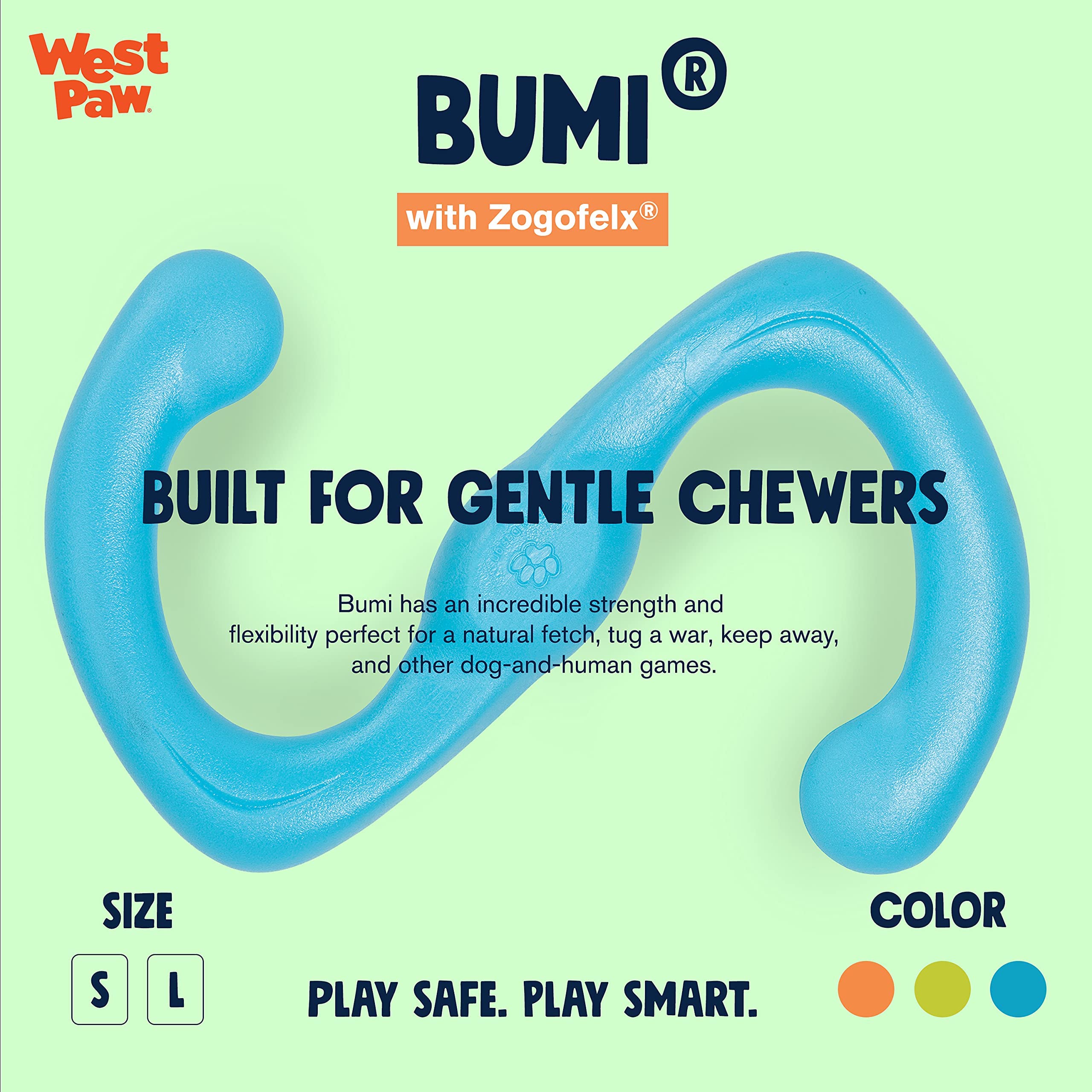 BUMI PET TOY LRG BLU9.5 (Pack of 1)